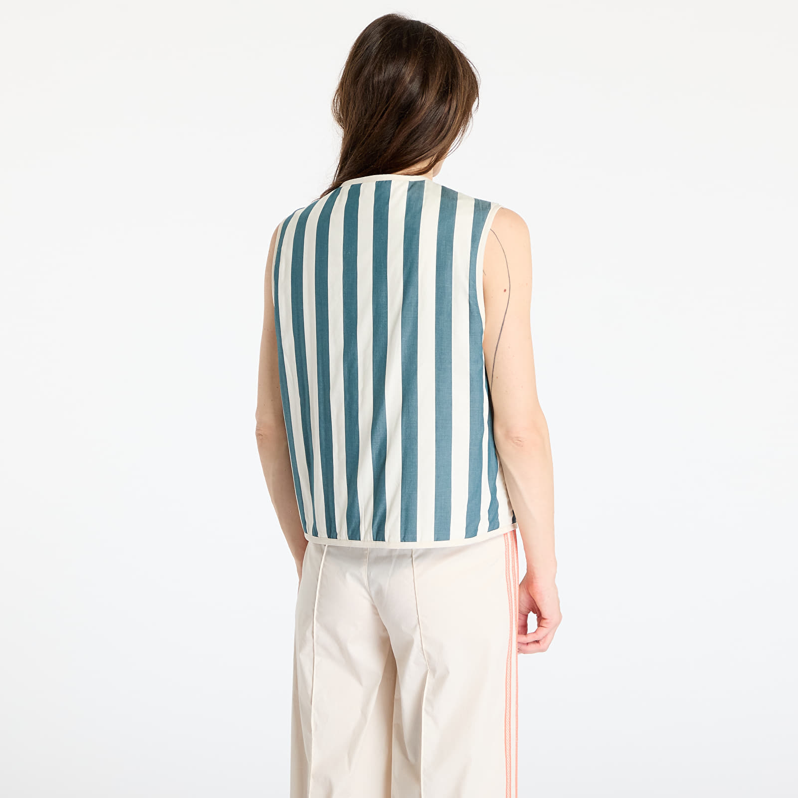 Naiste kardiganid adidas Originals Summer Glow Reversible Vest Wonder White/ Tech Green