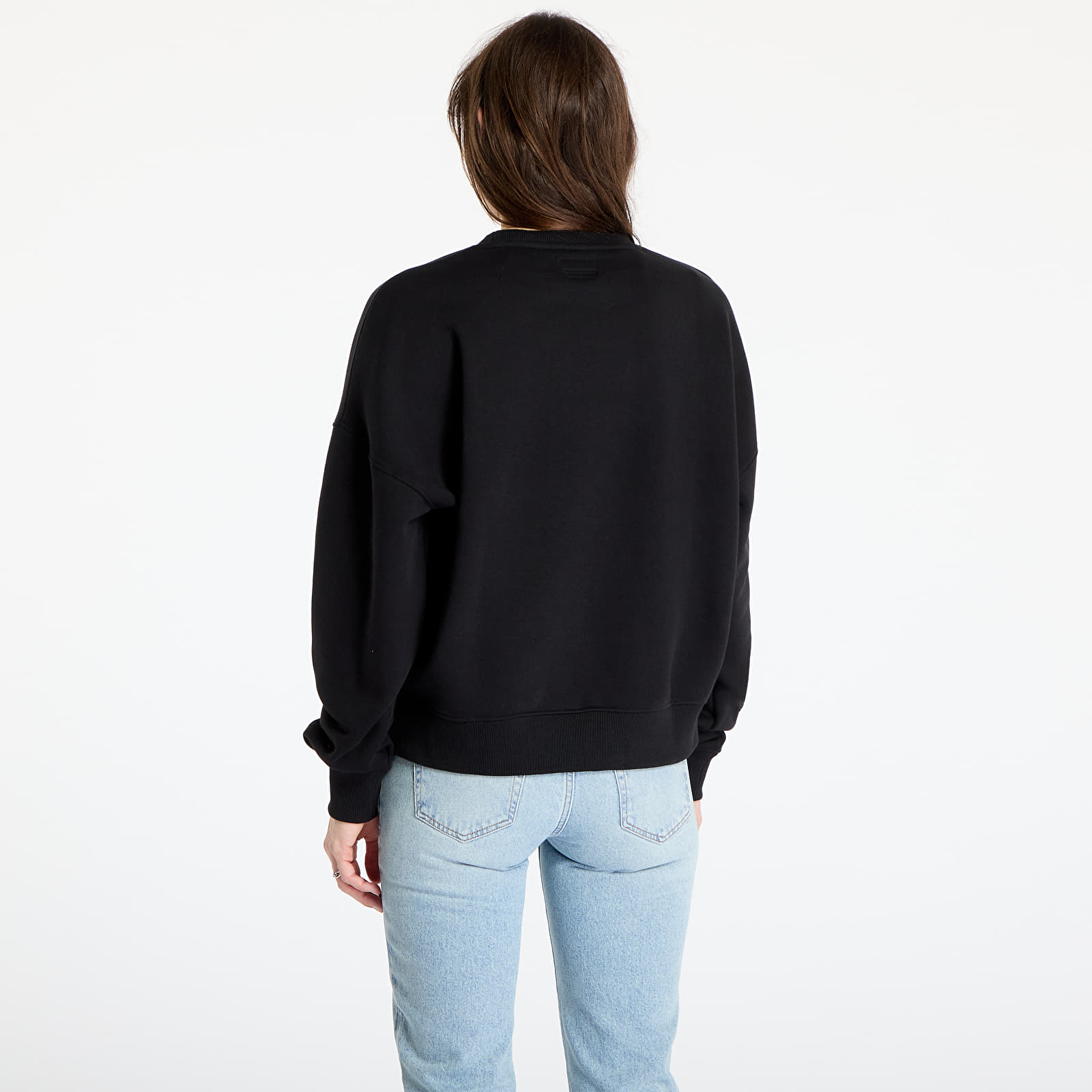 Women's Sweatshirts Guess Jeans Oversized Iconic Sweatshirt Jet Black A996