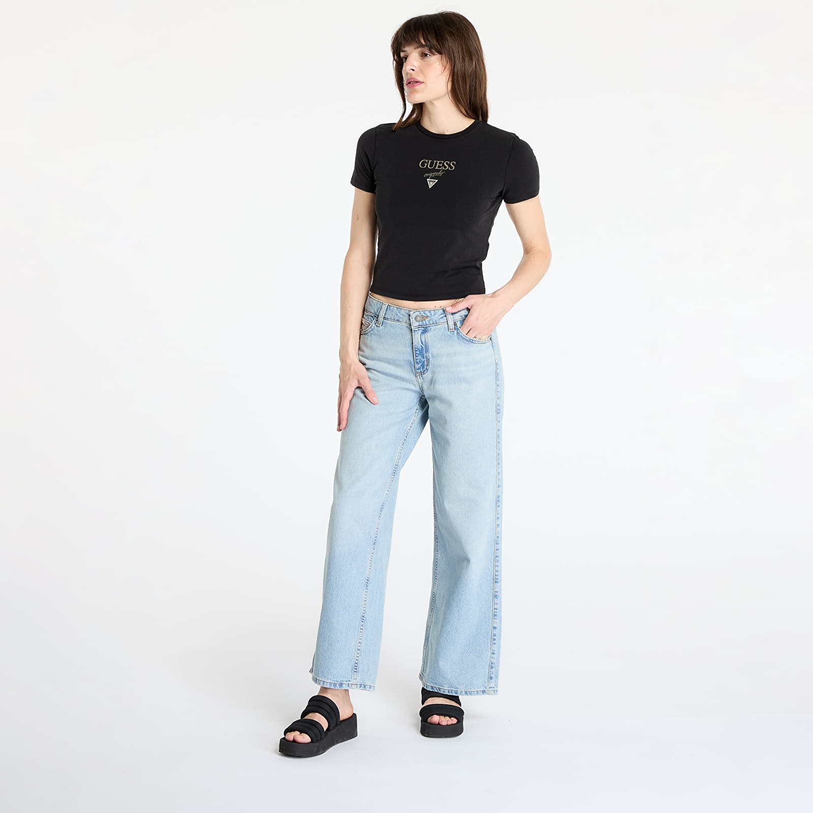 T-shirts GUESS Originals Go Vintage Baker T-Shirt Jet Black Multi