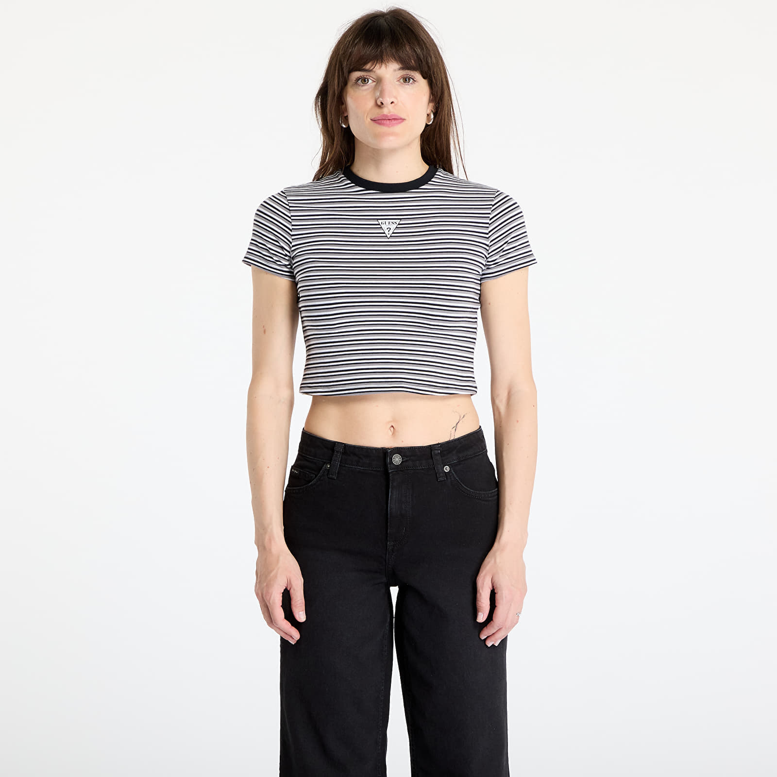 Póló GUESS Originals Go Core Stripe Baby Print T-Shirt Blue Graphite Multi M akciós termékkép 1