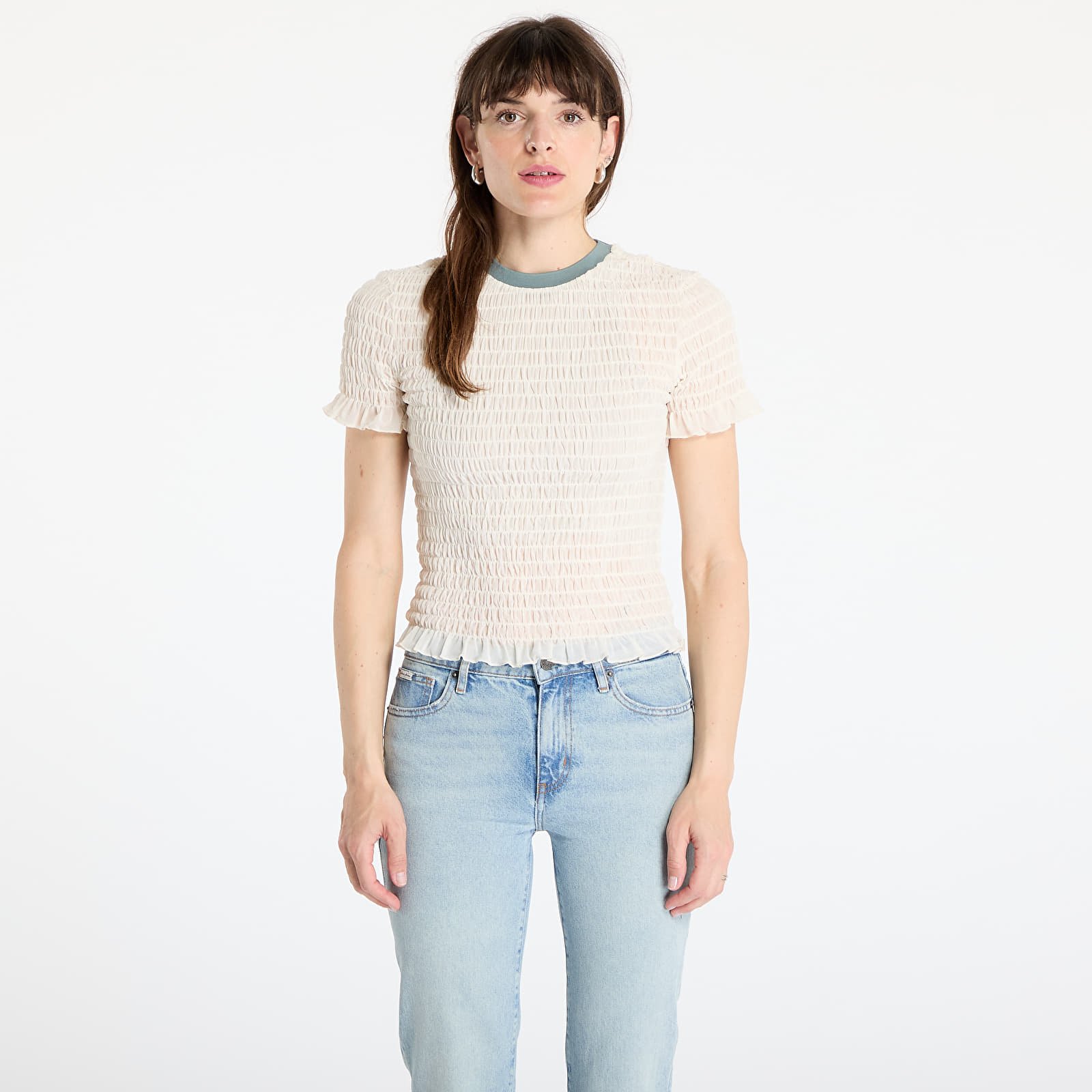 Tričká GUESS Originals Smocked T-shirt Sandy Shore