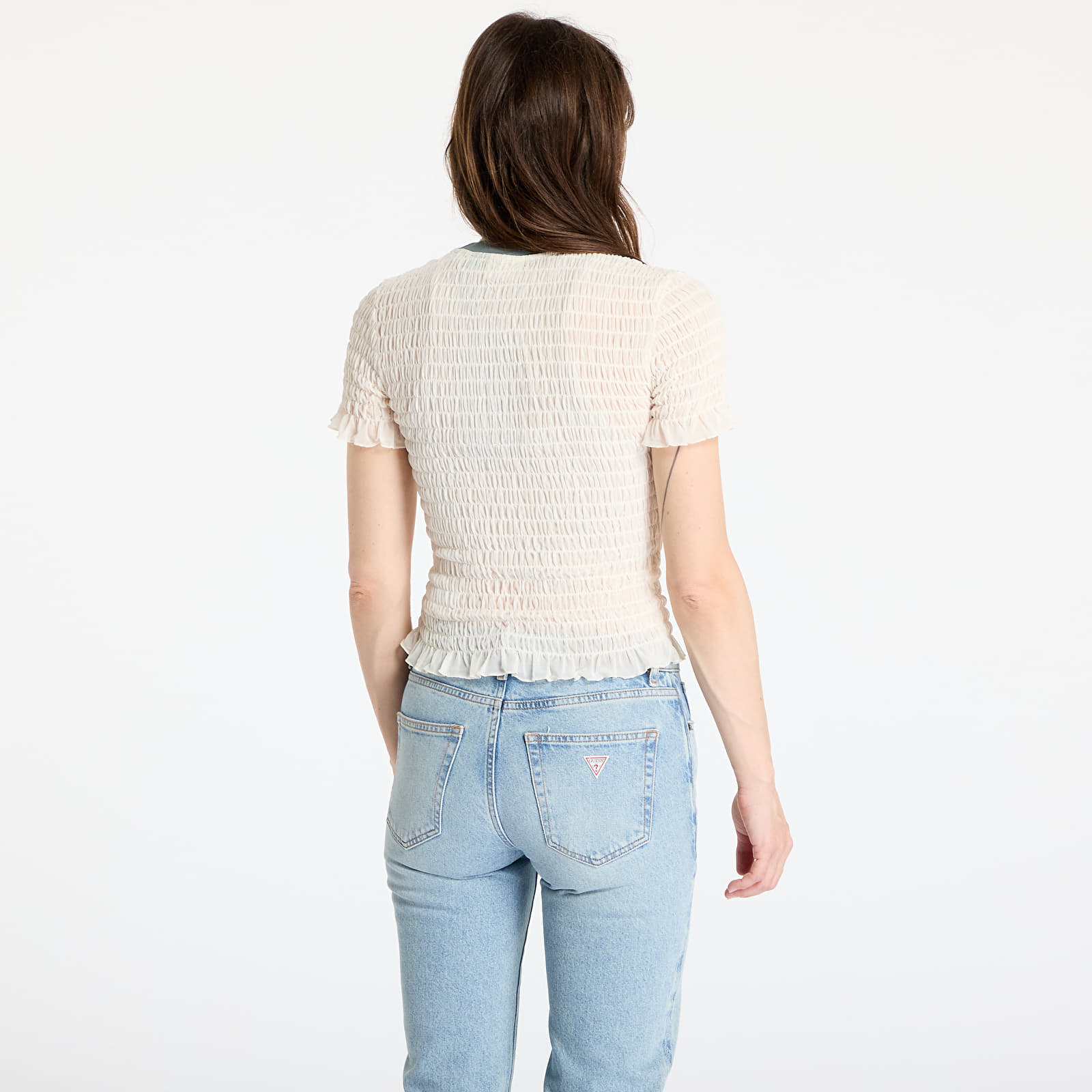 Tričká GUESS Originals Smocked T-shirt Sandy Shore