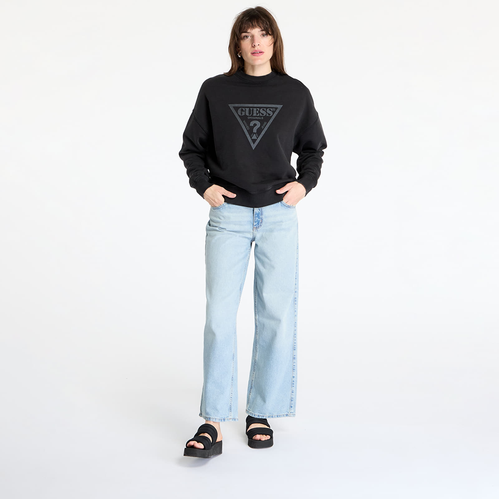 Kapuutsikud ja kampsunid GUESS Originals Sweatshirt Jet Black Multi