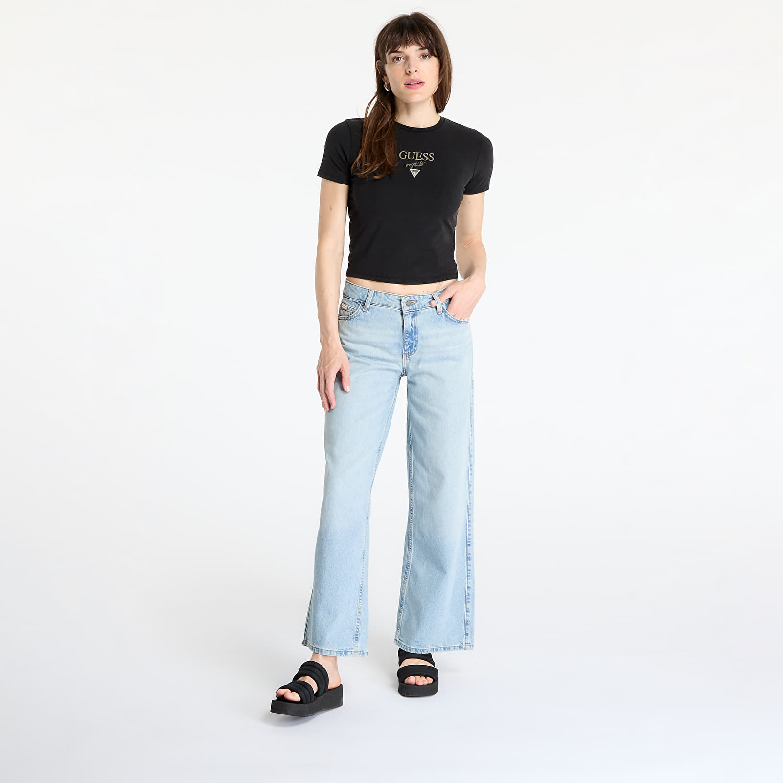 Püksid GUESS Originals Wide Leg Denim Jeans Gj River Light Vinta
