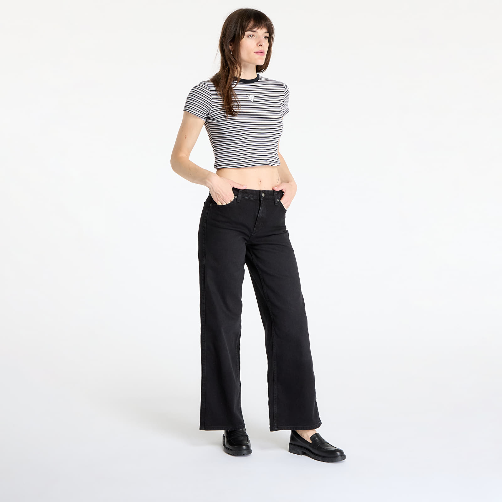 Püksid GUESS Originals Wide-Leg Denim Jeans Gj Used Vintage Wash
