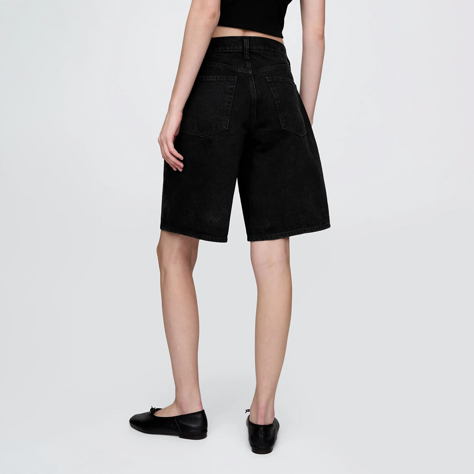Pantalones cortos de mujer GAP Jort True Black