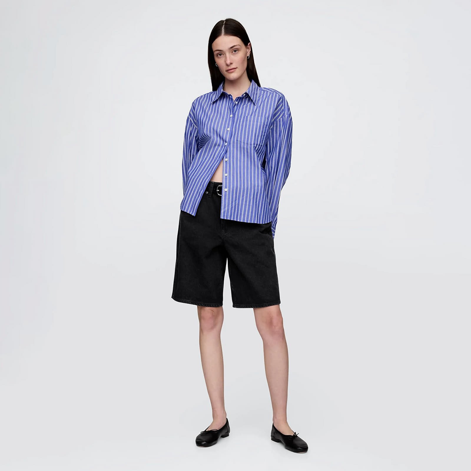 Pantalones cortos de mujer GAP Jort True Black