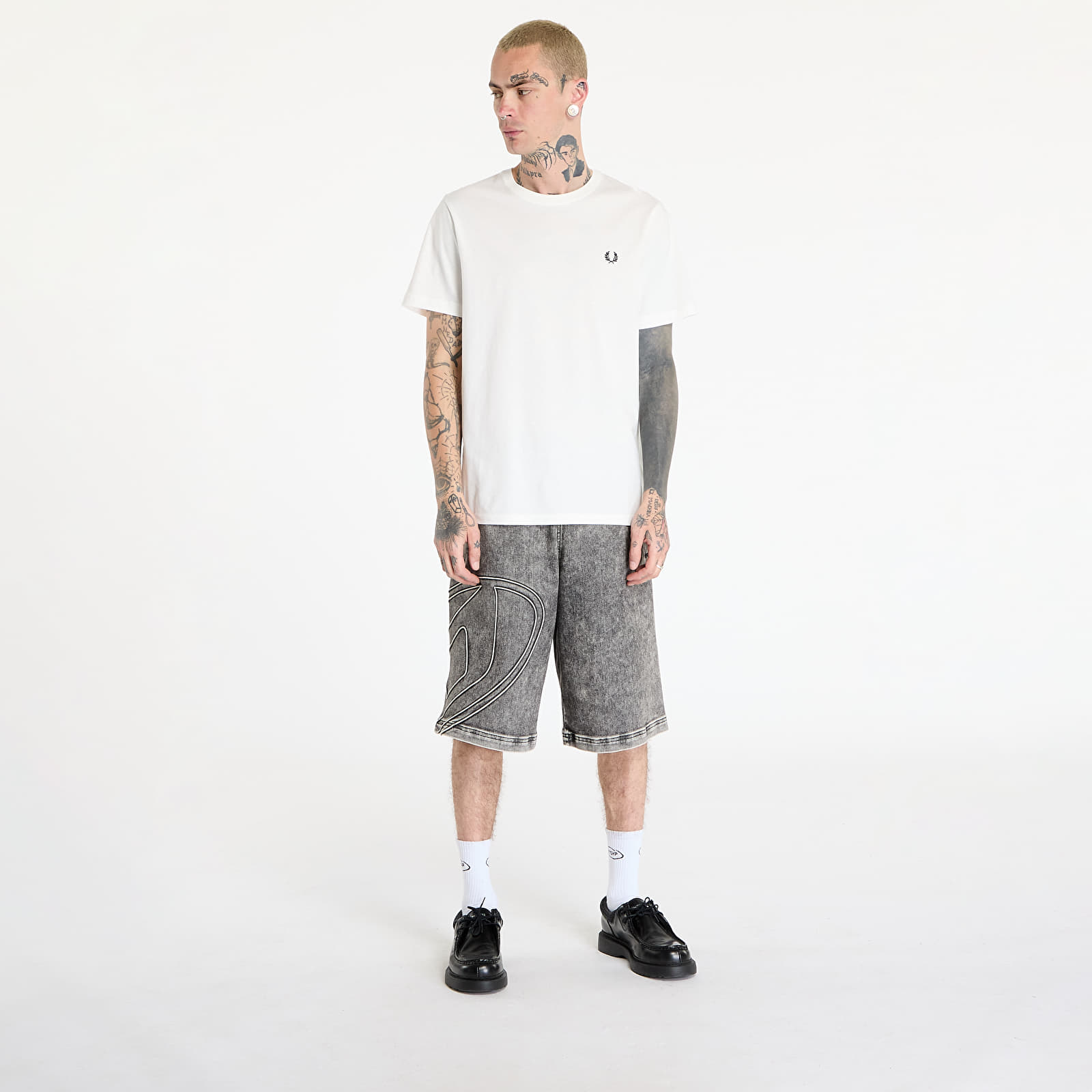 T-särgid FRED PERRY Crew Neck Tee Snow White