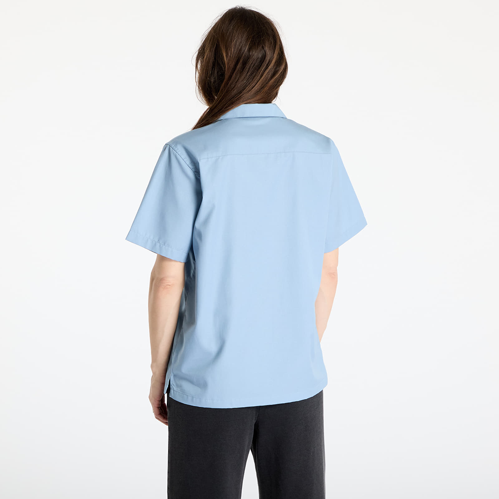 Herren-Hemden Carhartt WIP S/S Delray Shirt UNISEX Frosted Blue/ White