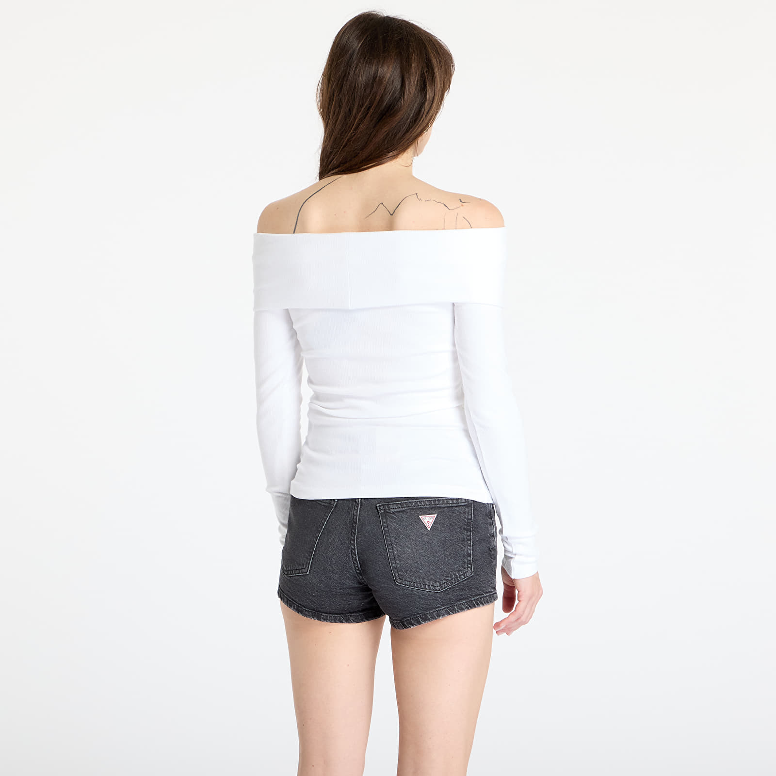 Dames tops adidas Originals Off Shoulder Top White