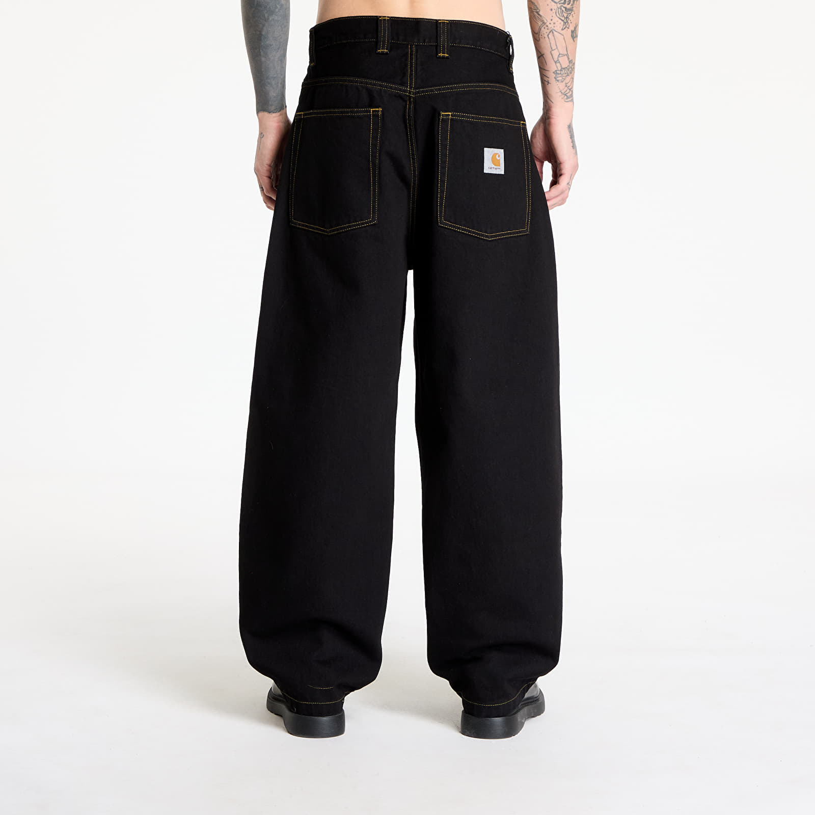 Heren jeans Carhartt WIP Brandon Pant Black Rinsed