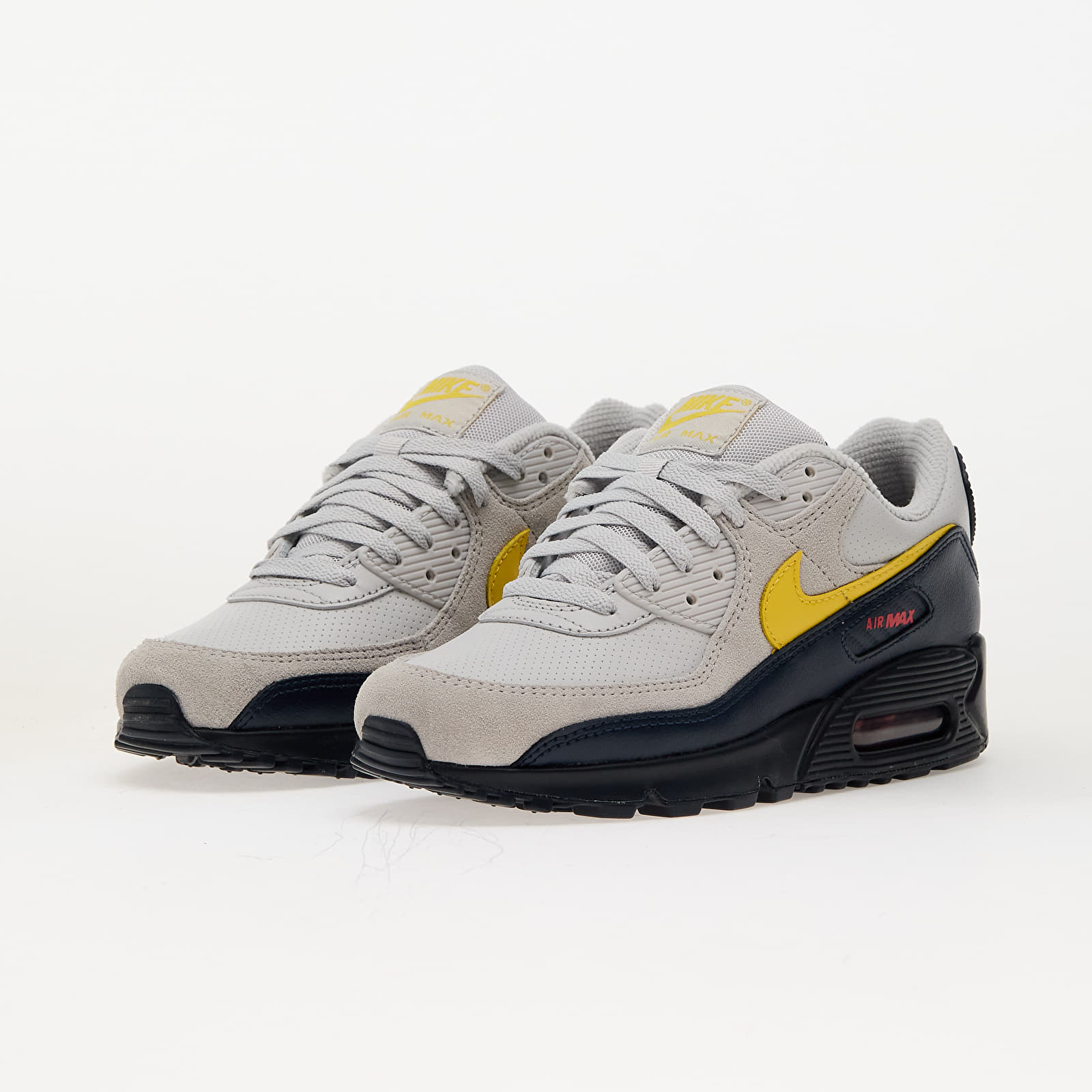 Férfi tornacipők és cipők Nike Air Max 90 Neutral Grey/ Tour Yellow-Obsidian