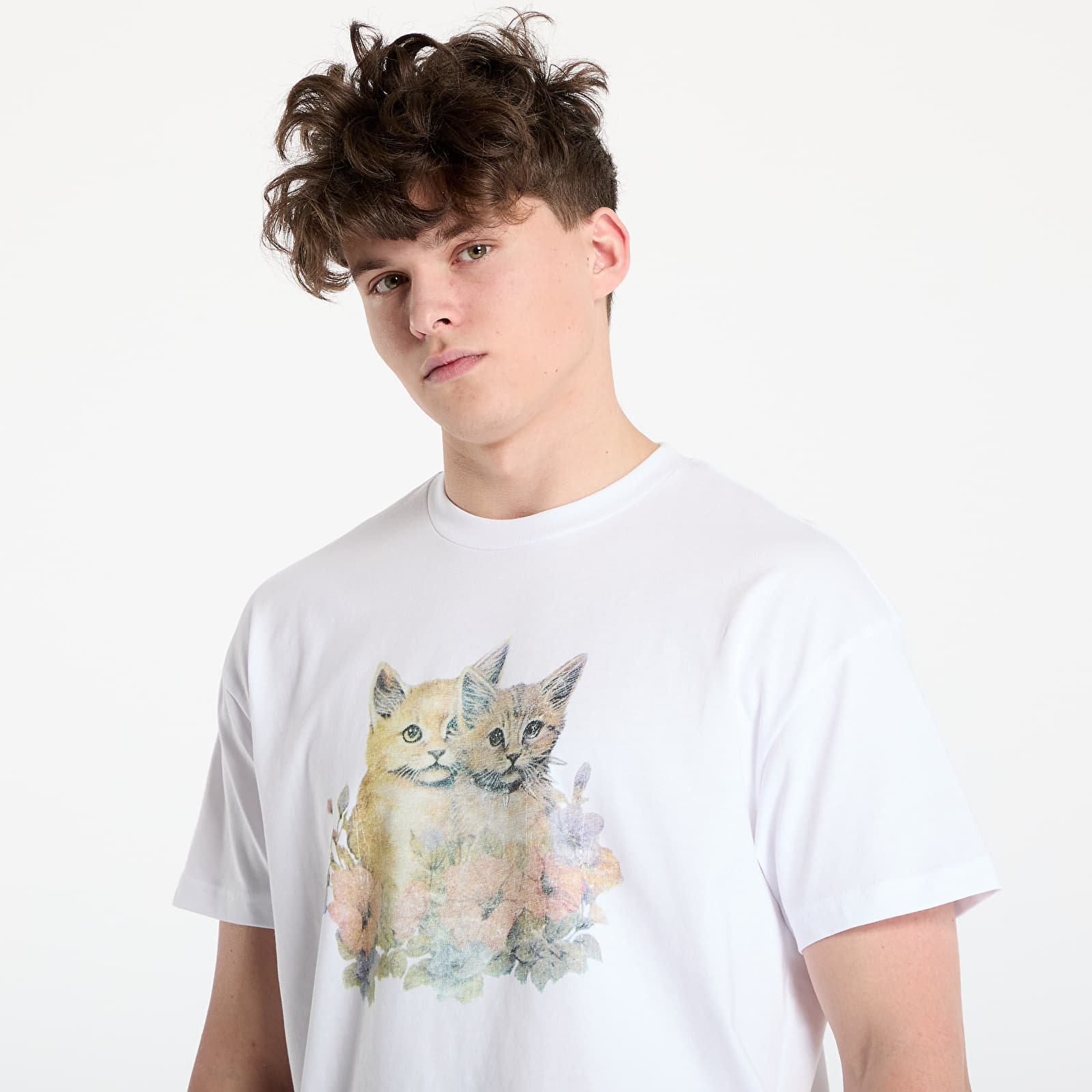majice kratkih rukava Vans Smitten Oversized SS Tee White