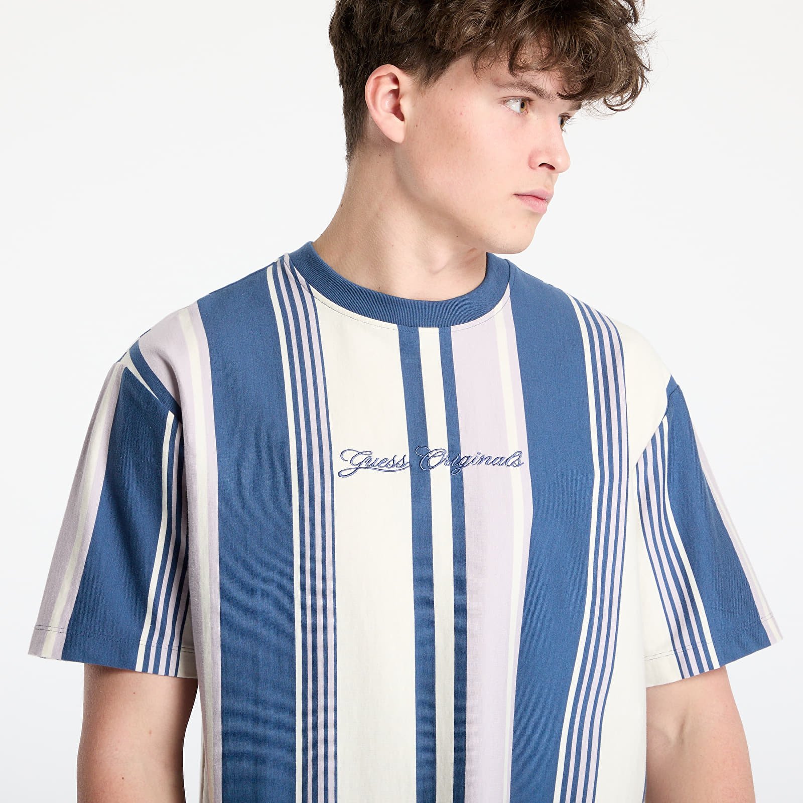 Camisetas hombre GUESS Originals Stripe T-Shirt Wisteria Petal Strip