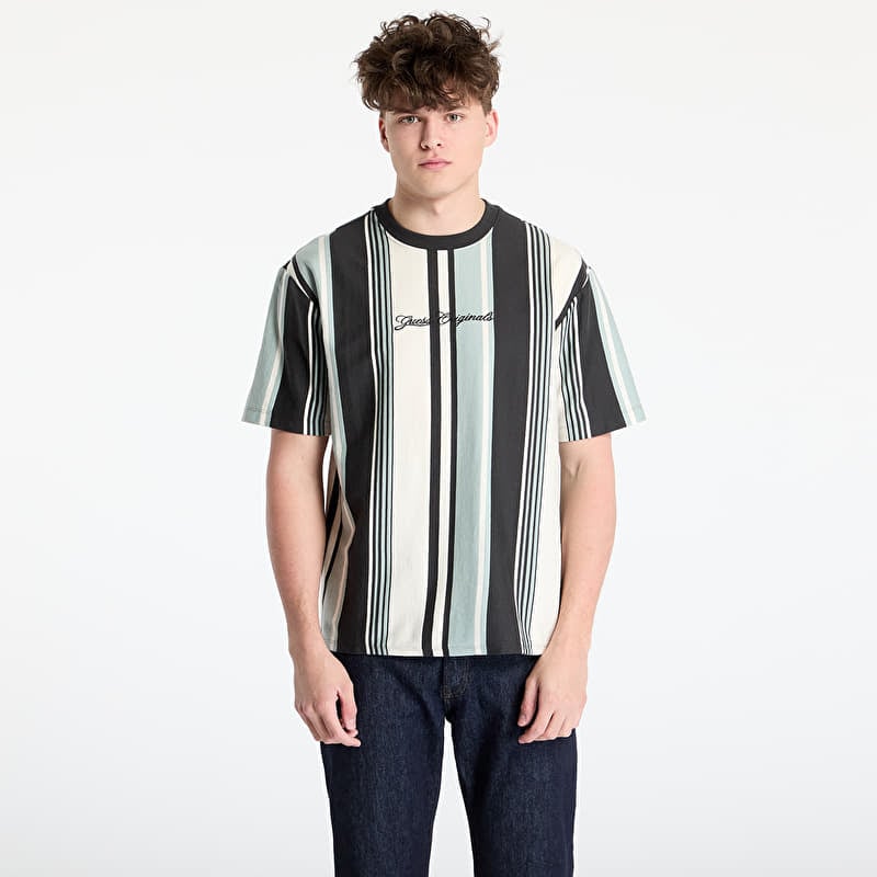 Maglietta GUESS Originals Stripe T-Shirt Washed Out Black