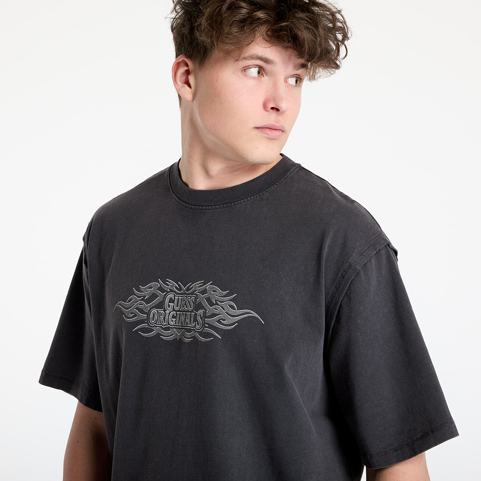 Camisetas GUESS Originals Eco Heavyweight T-Shirt Jet Black A996