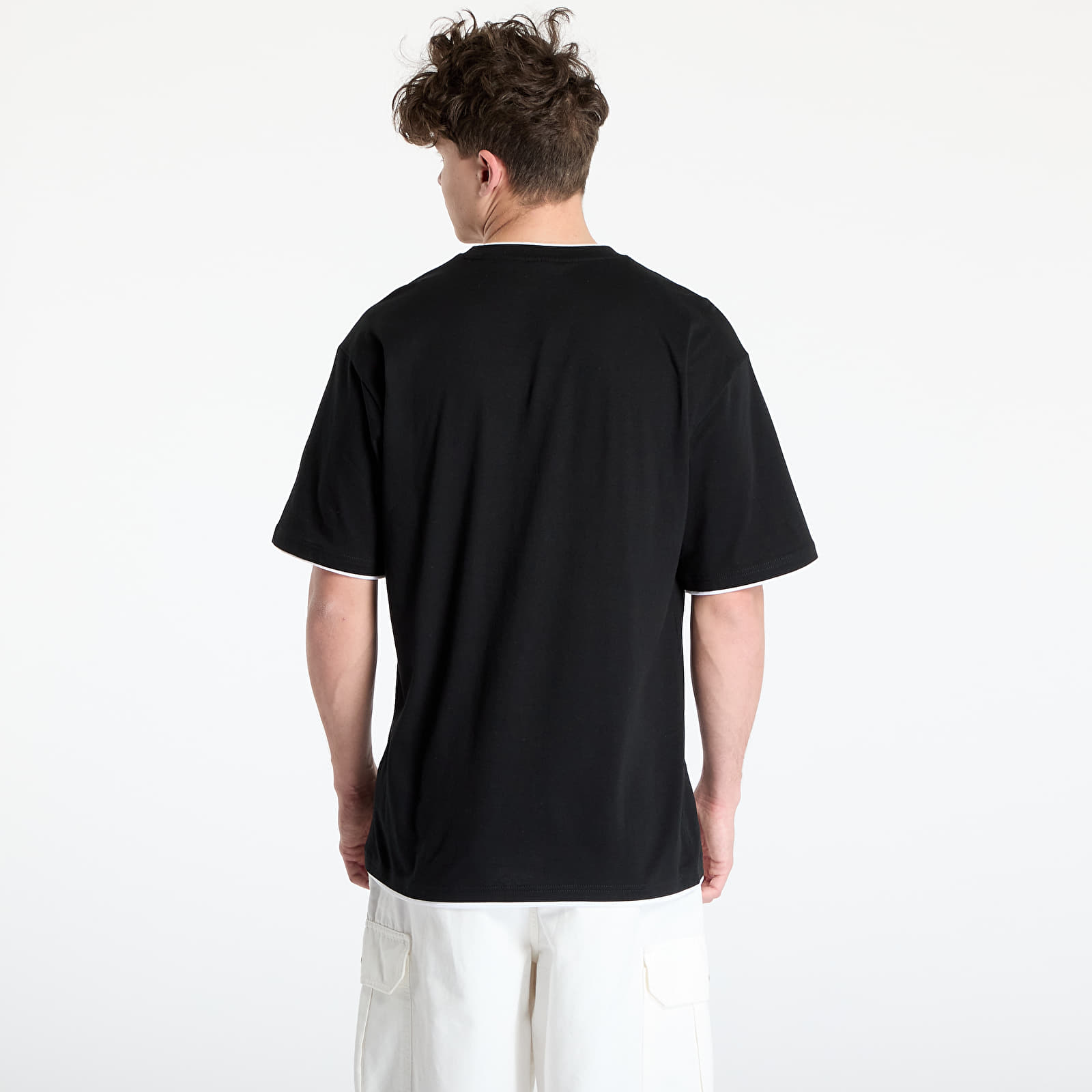 Trička Urban Classics Contrast Tall Tee Black / White