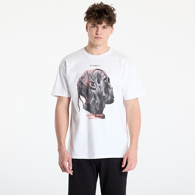 Tričko Urban Classics Flying High Oversize Tee White