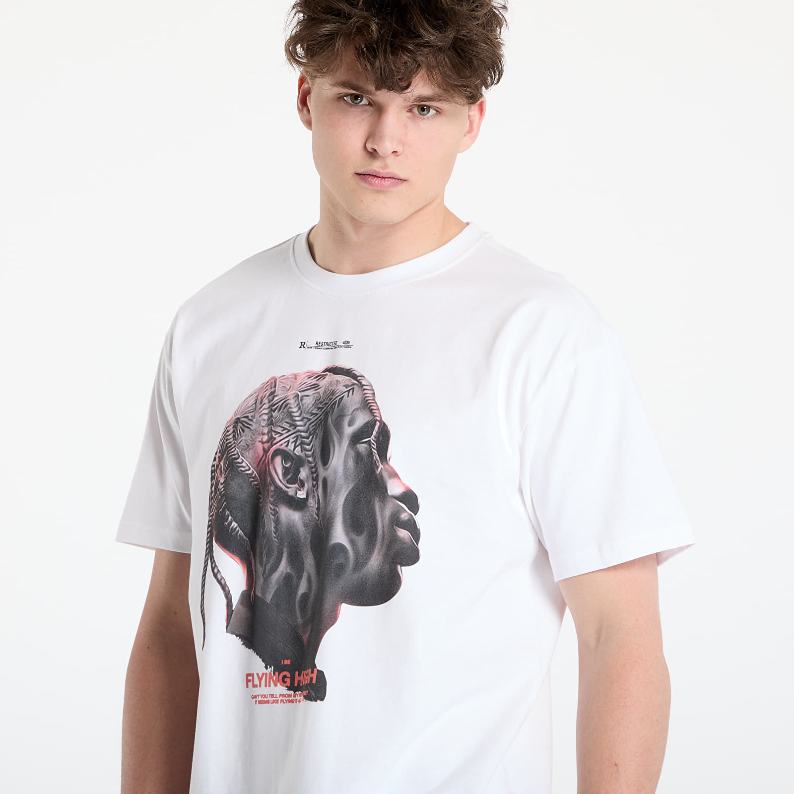 Marškinėliai Urban Classics Flying High Oversize Tee White