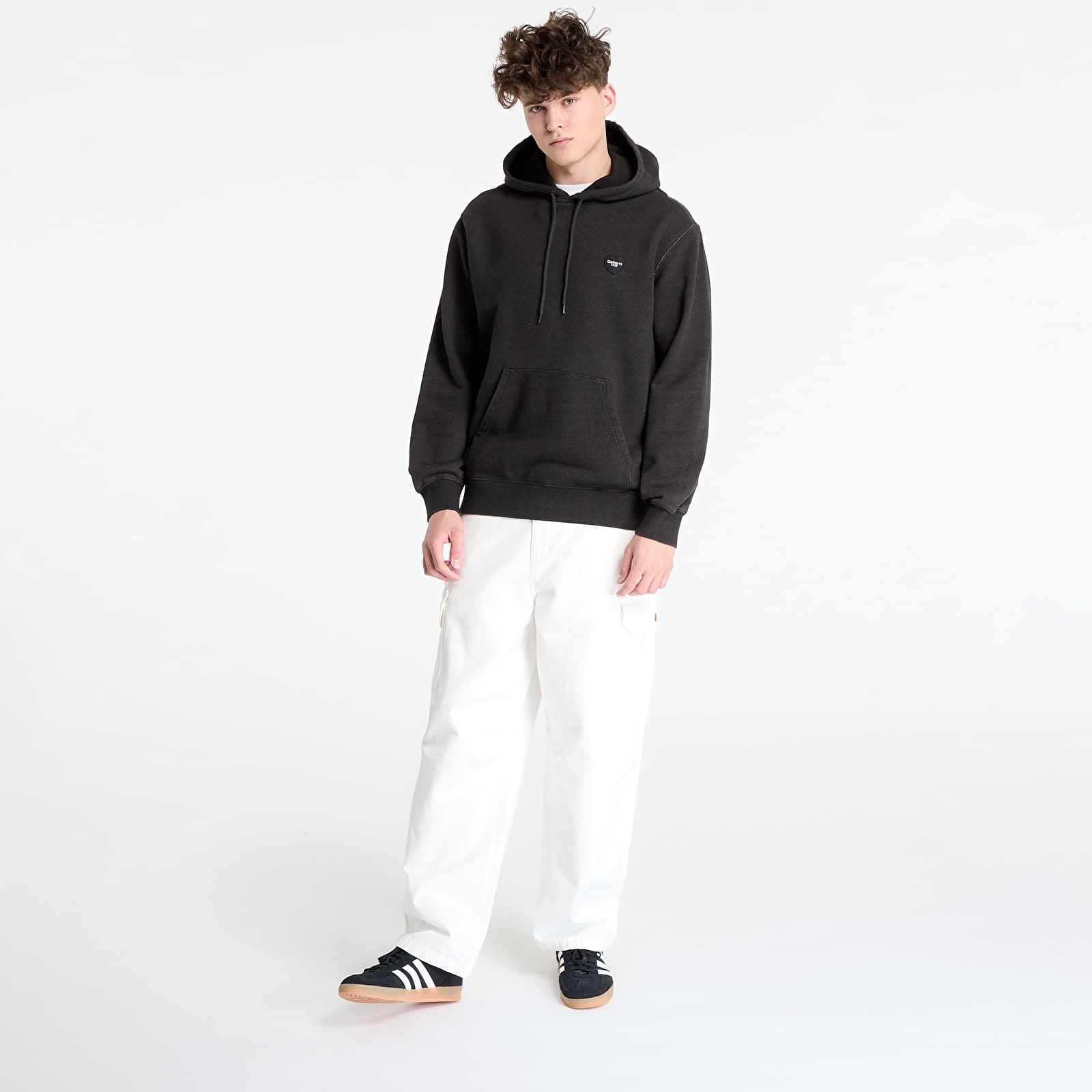 Meeste kampsunid Carhartt WIP Hooded Ingo Sweat UNISEX Black Garment Dyed