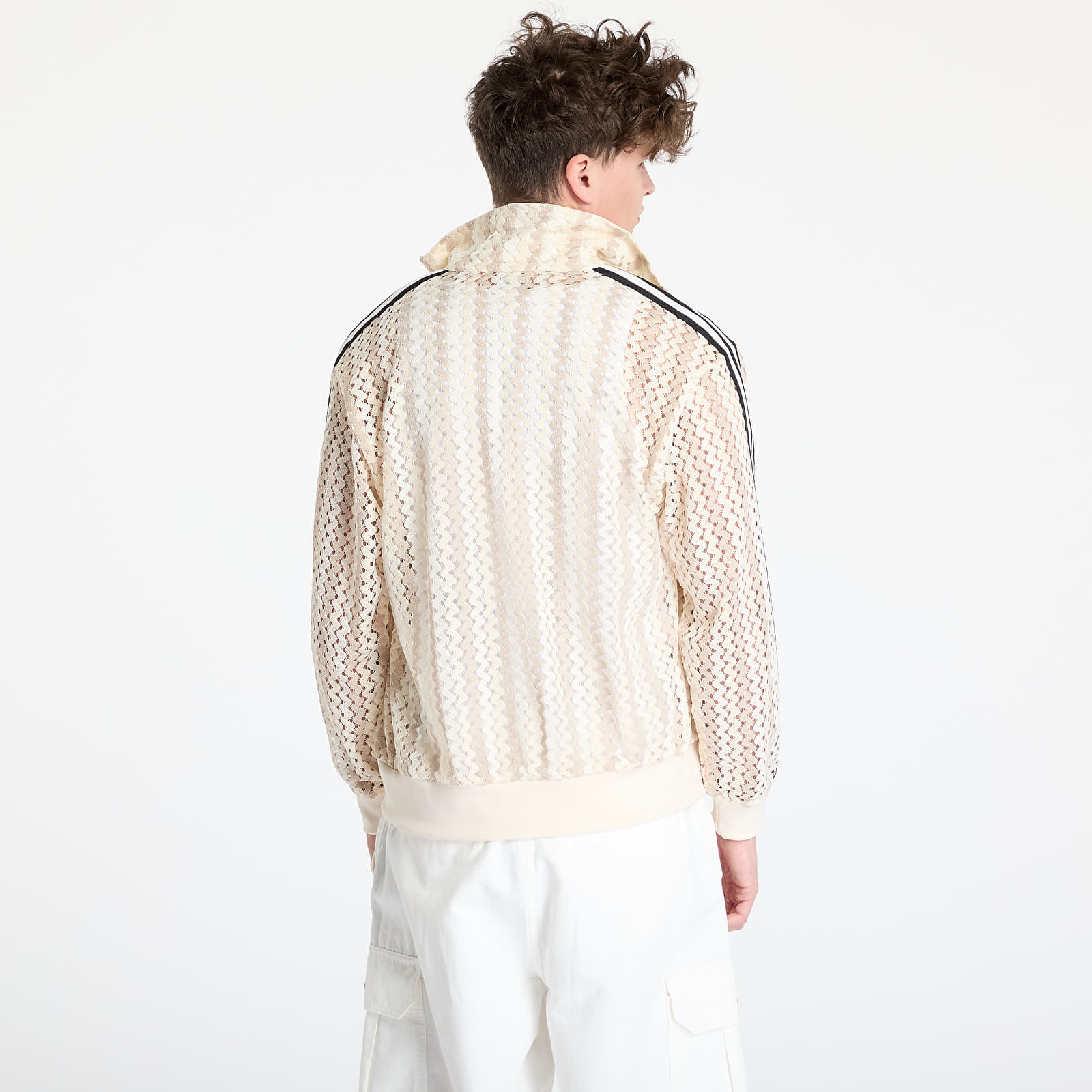Pánské mikiny adidas Originals Summer Glow Firebird Track Top UNISEX Wonder White