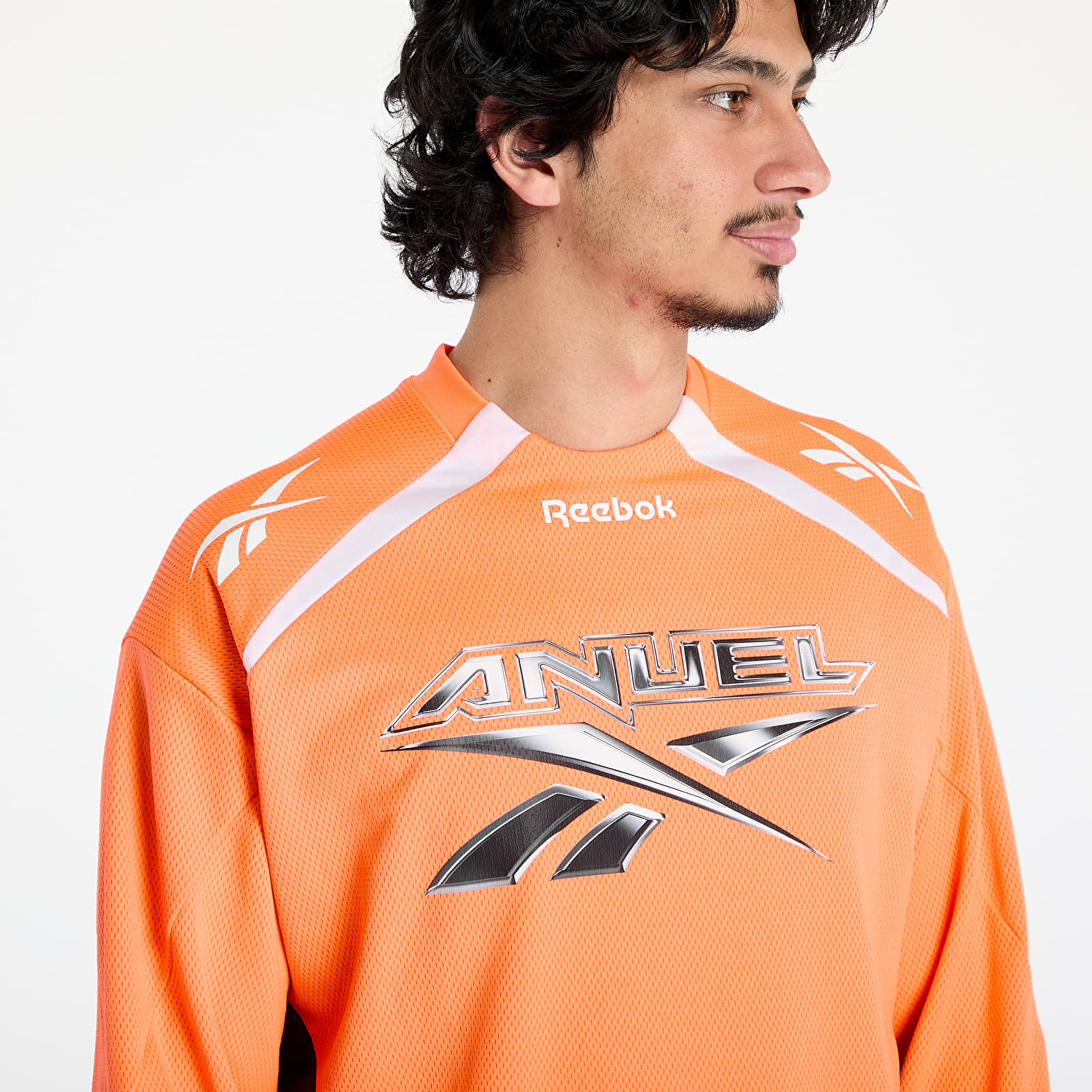 T-Shirts Männer Reebok Anuel Motto Long Sleeve Tee Orange