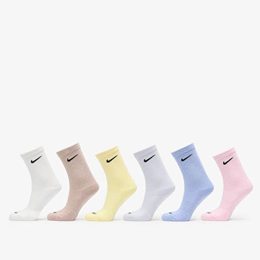 Nike Dri-FIT  Everyday Plus Cushioned Training Crew Socks 6-Pack Multi-Color