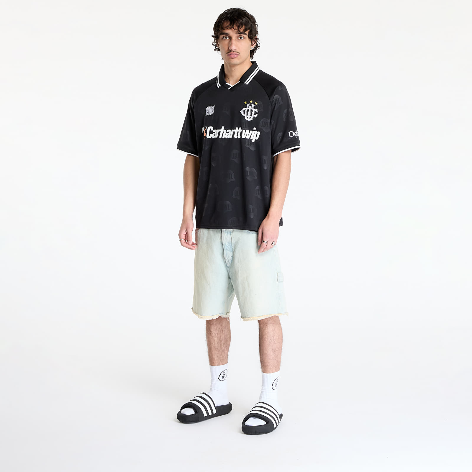 Jerseys Carhartt WIP S/S Harttâ Football T-Shirt UNISEX Heart Train Jacquard/ Black