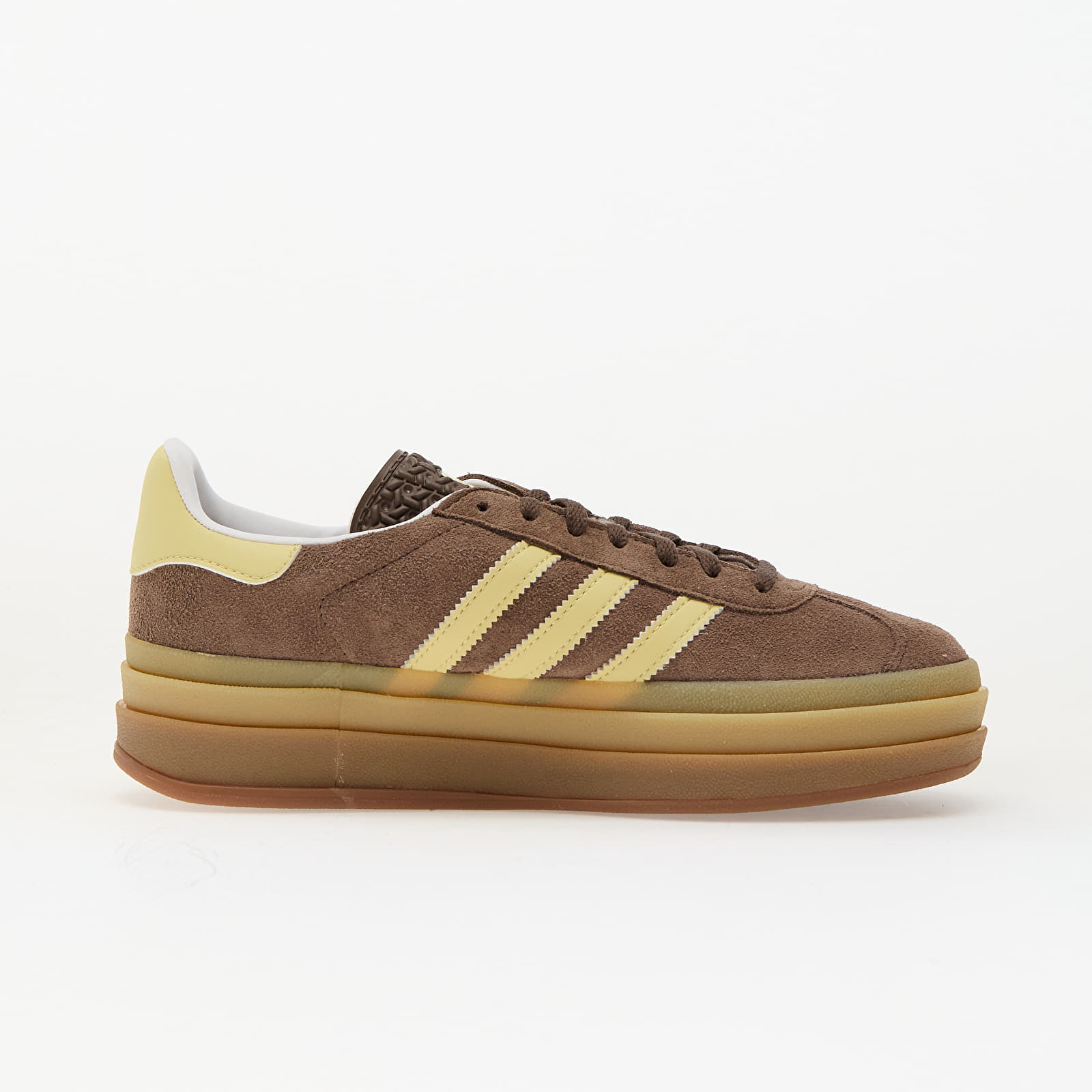 Adidași și pantofi pentru femei adidas Gazelle Bold W Earth Strata/ Power Yellow/ Ftw White