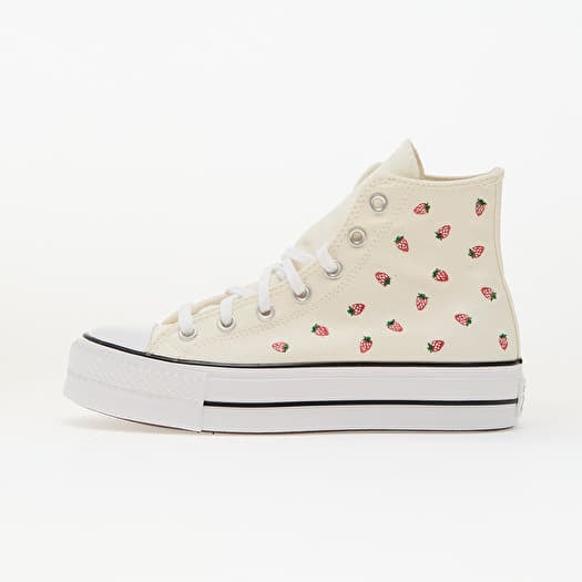 Chuck Taylor All Star Lift Egret/ Soft Red/ White