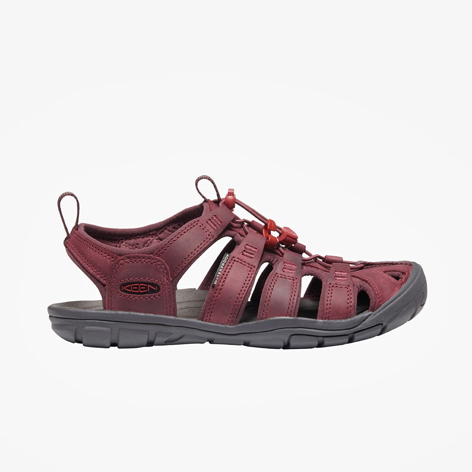 Sneakers und Schuhe für Frauen KEEN Clearwater Cnx Leather Wine/ Red Dahlia