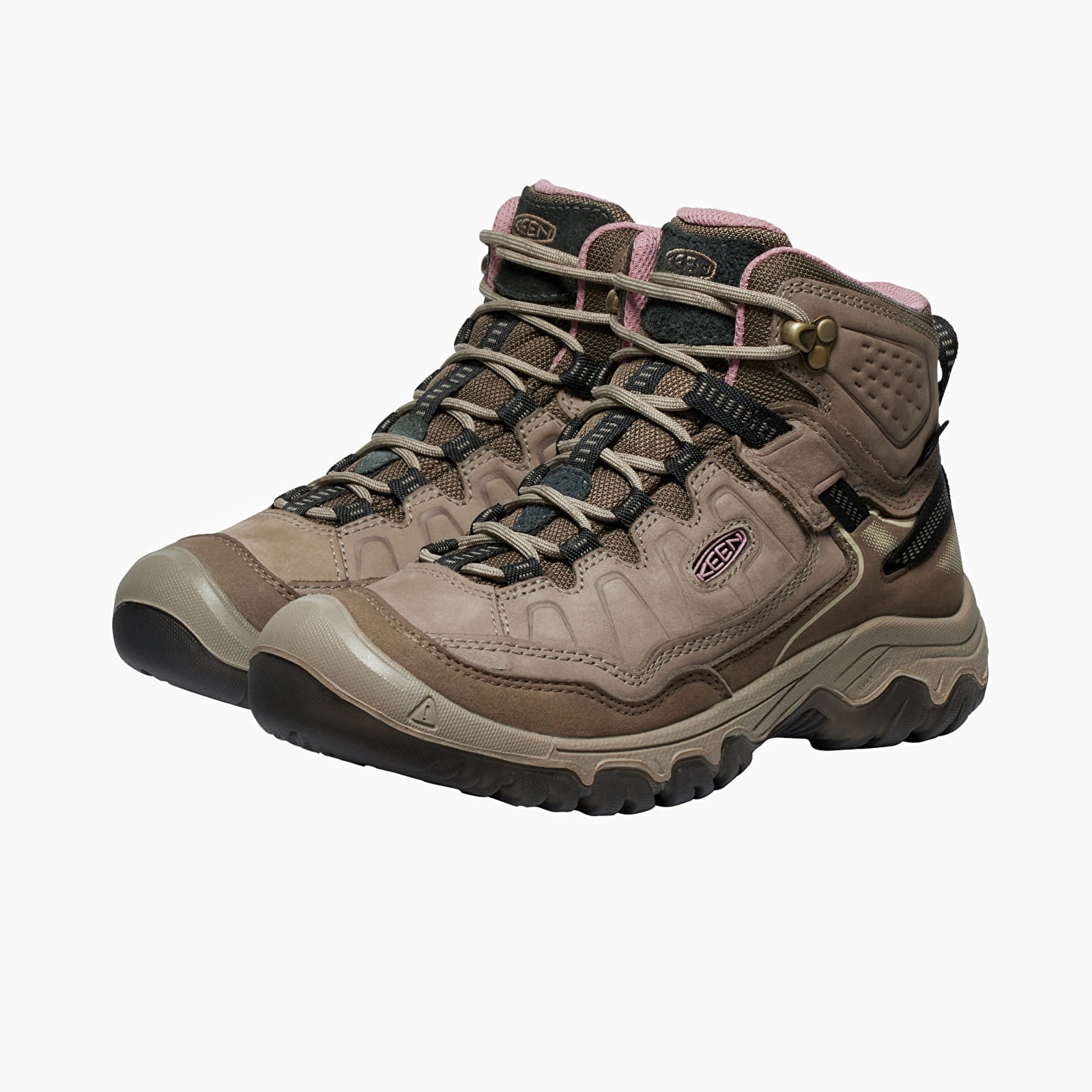 Moteriški sportiniai bateliai ir avalynė KEEN Targhee Iv Mid Wp Brindle/ Nostalgia Rose