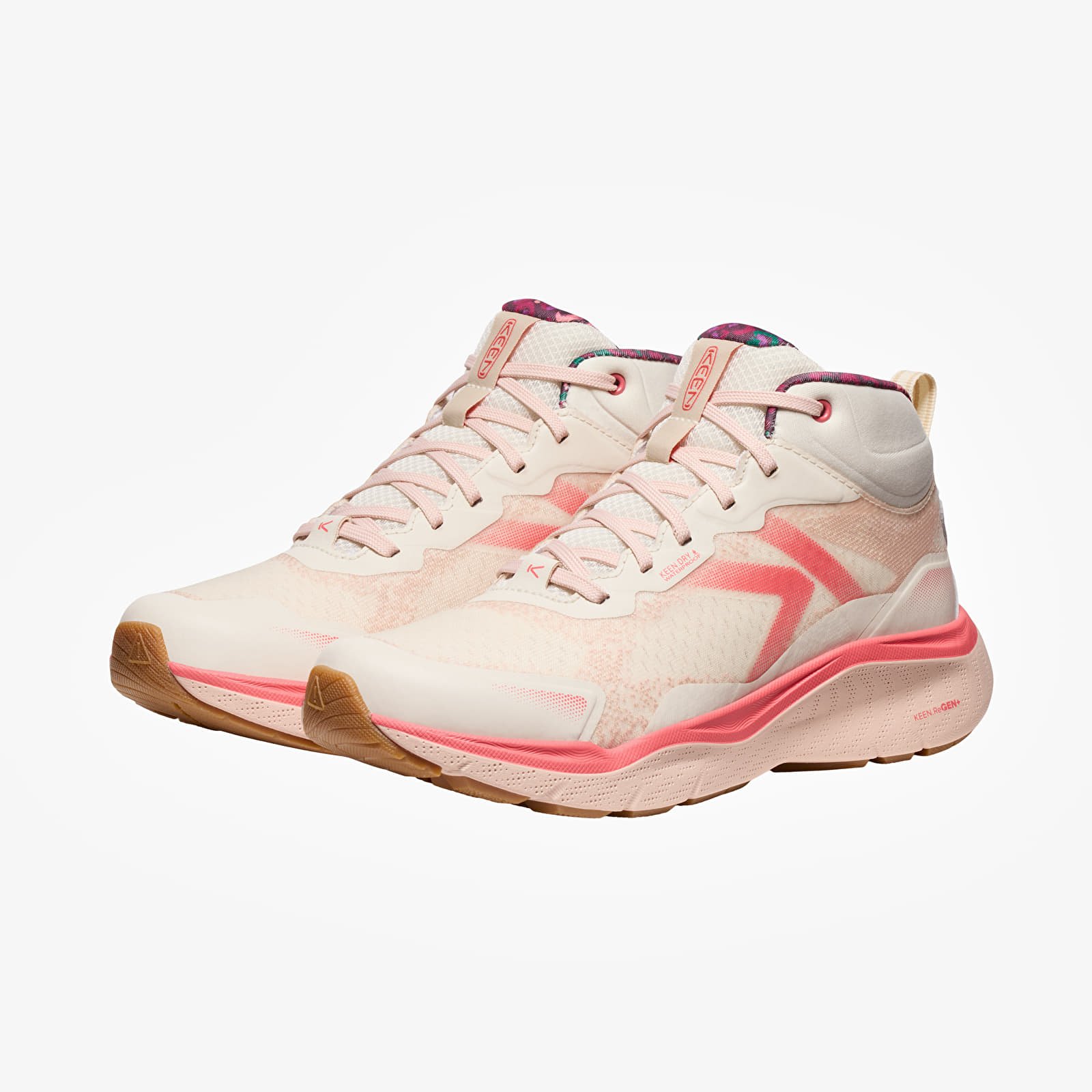 Women's sneakers and shoes KEEN Leiki Mid Wp Birch/ Cameo Rose