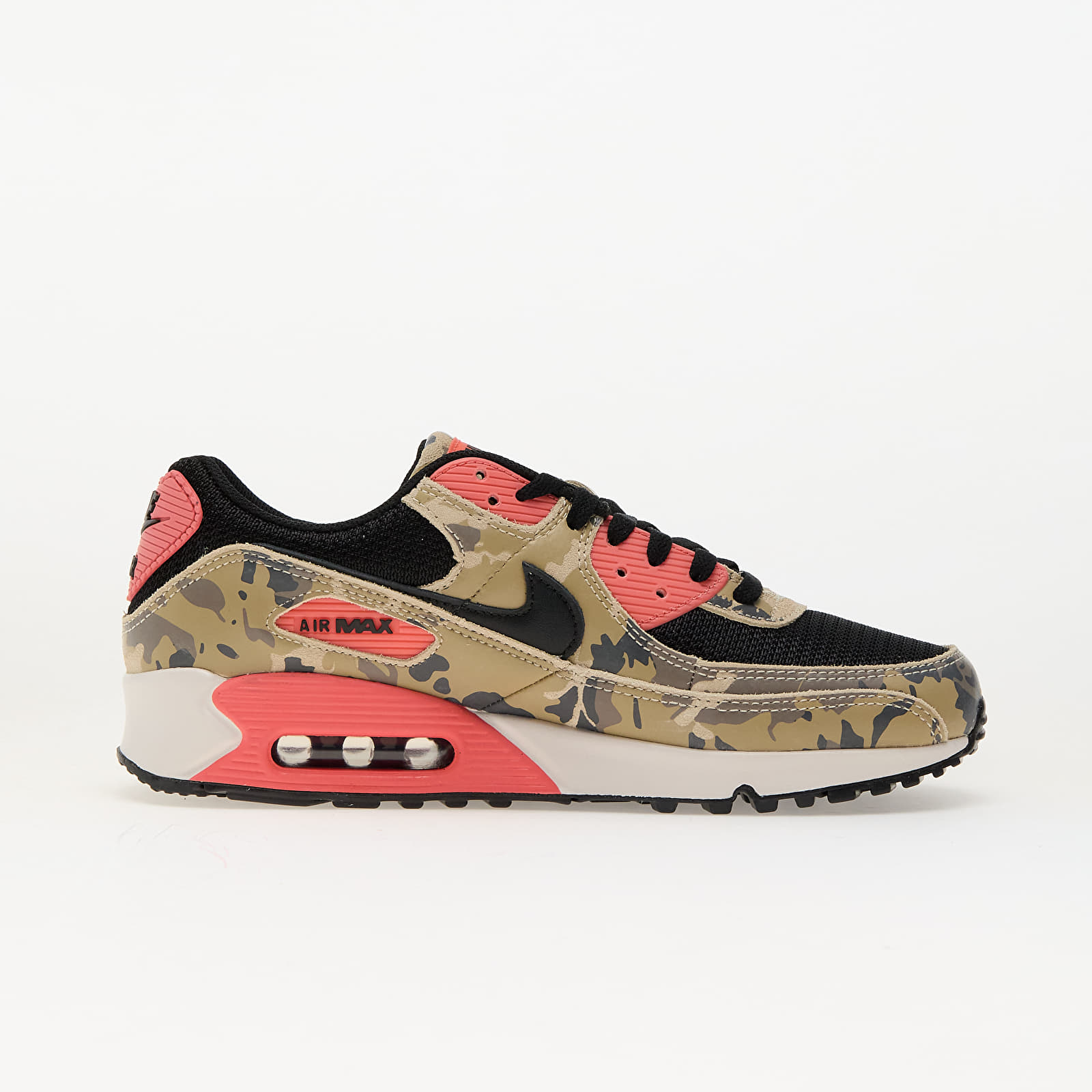 Men's sneakers and shoes Nike Air Max 90 Prm Lt Khaki/ Black-Magic Ember-Mink Brown