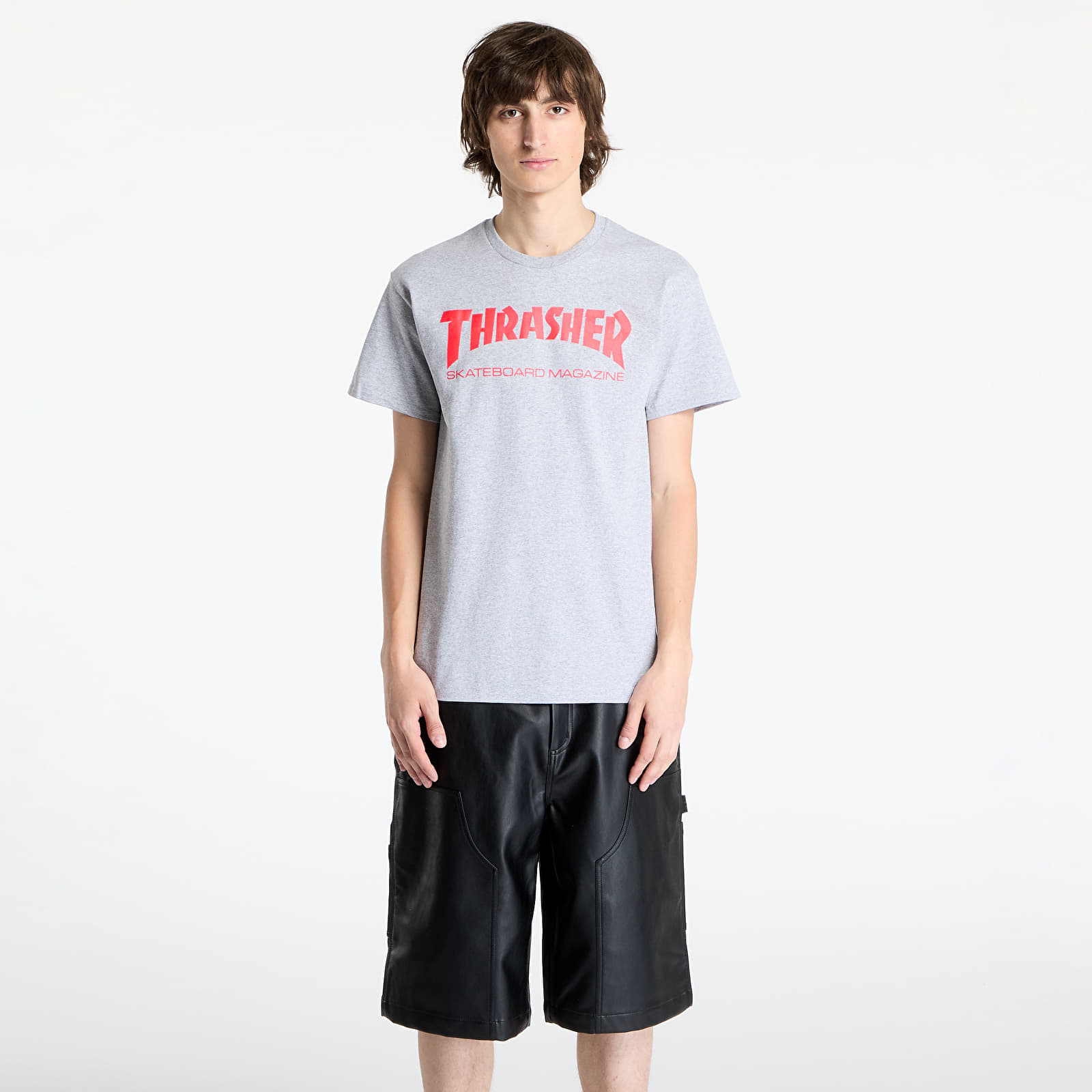Men's T-shirts Thrasher Skate Mag T-Shirt Gray/ Red