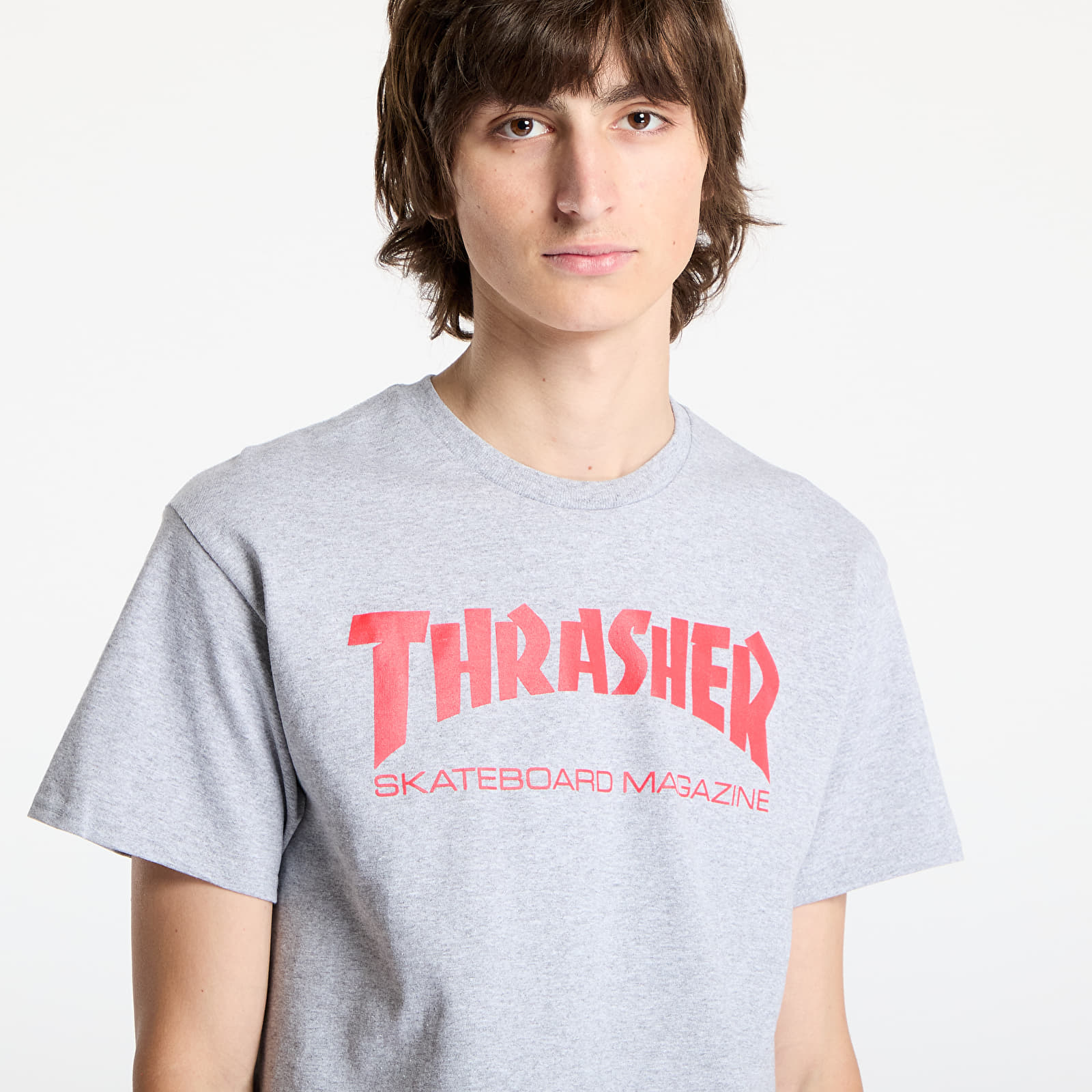 Men's T-shirts Thrasher Skate Mag T-Shirt Gray/ Red