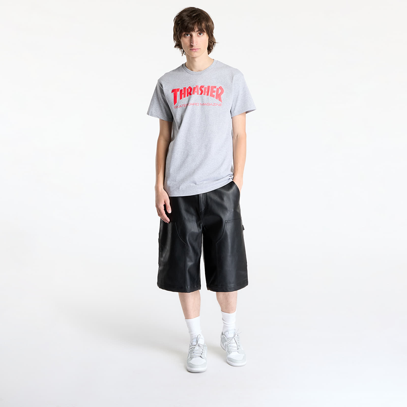 Men's T-shirts Thrasher Skate Mag T-Shirt Gray/ Red