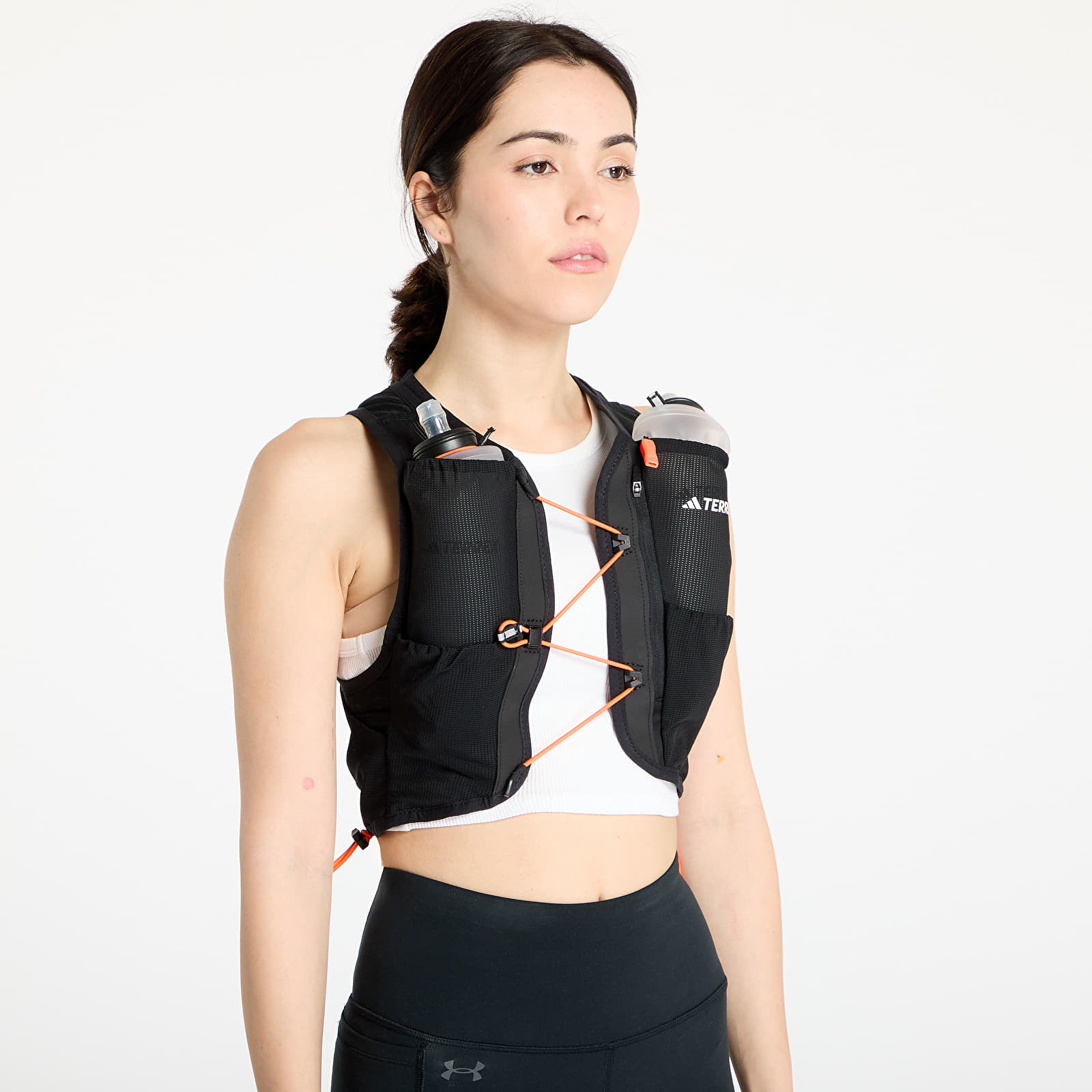 Men's vests adidas Terrex Techrocktrail Running  Vest 5 L UNISEX Black/ White/ Impact Orange
