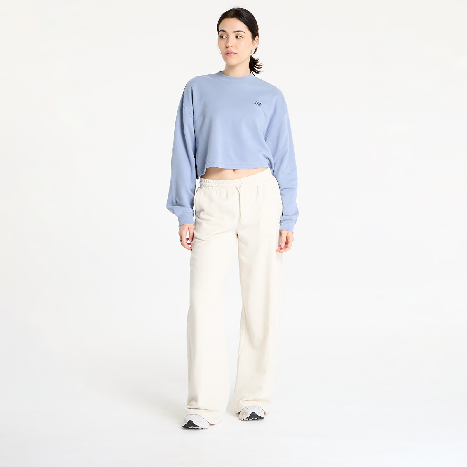 Pantalones de chándal para mujer New Balance Coastal Fleece Pant Linen