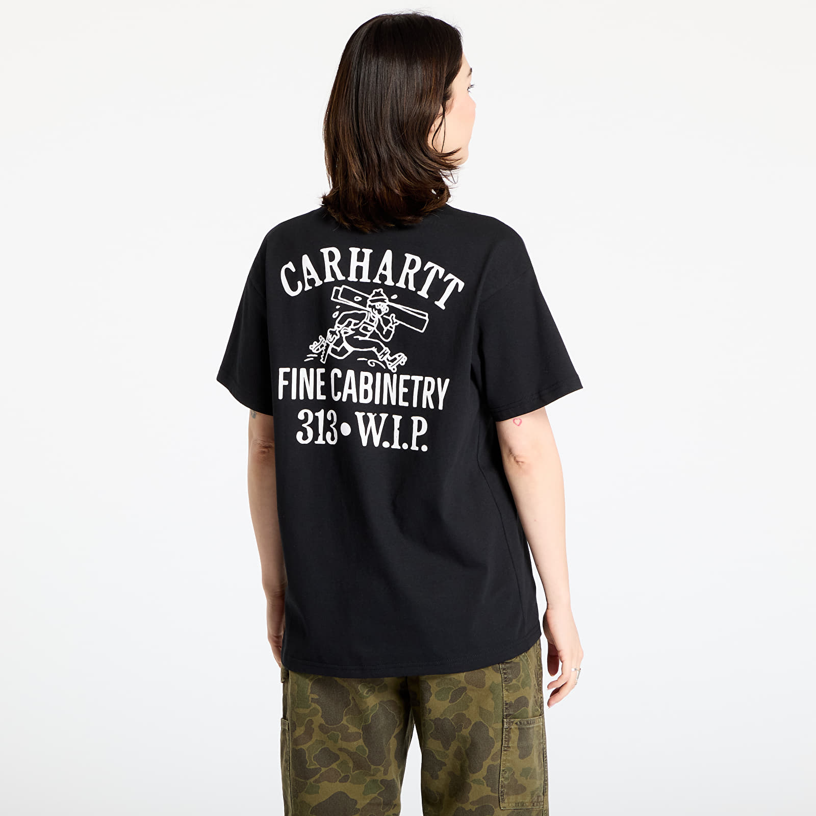 T-shirts til mænd Carhartt WIP S/S Cabinetry T-Shirt UNISEX Black/ White
