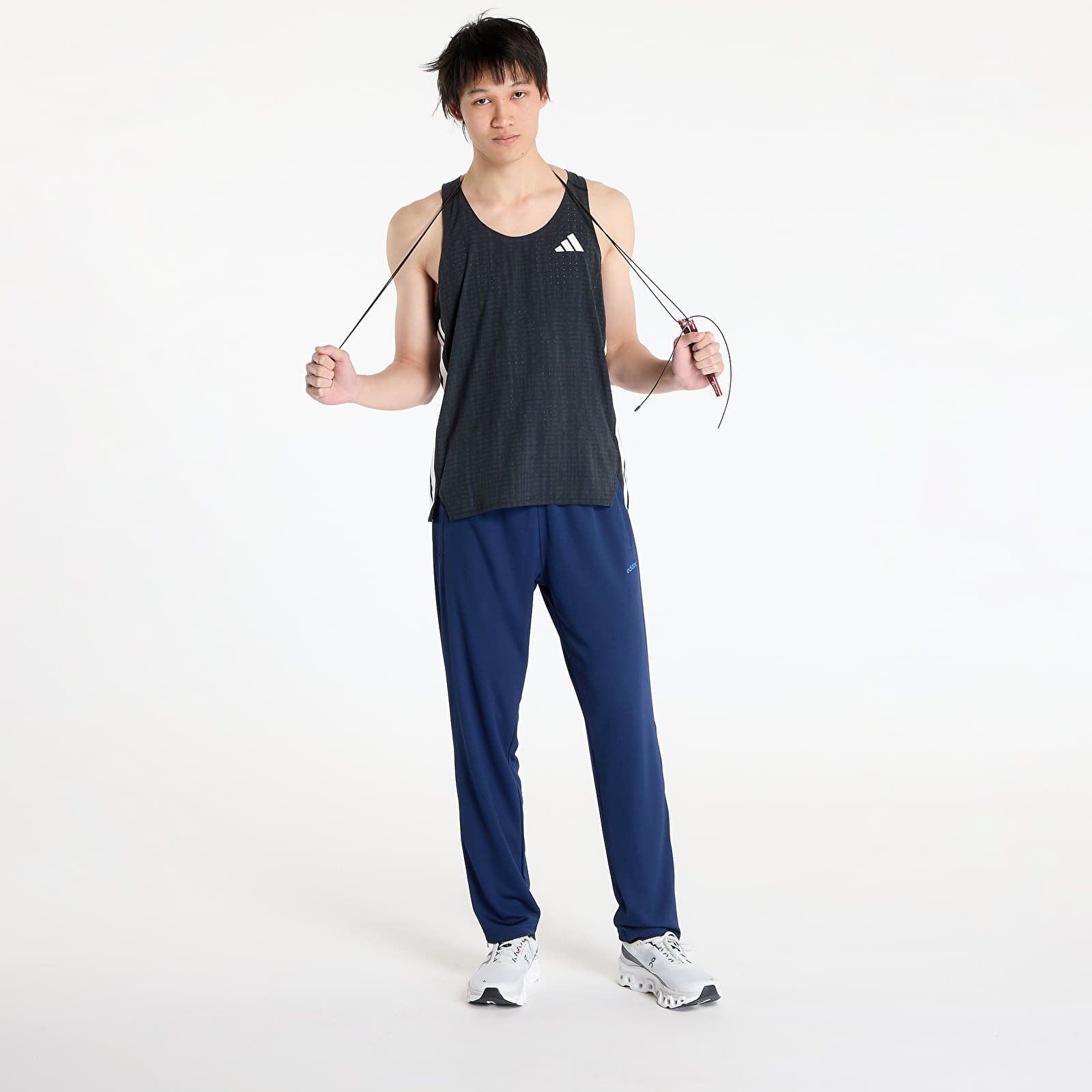 Men's tank tops adidas Adizero Running Singlet Dark Grey/ Carbon/ Black