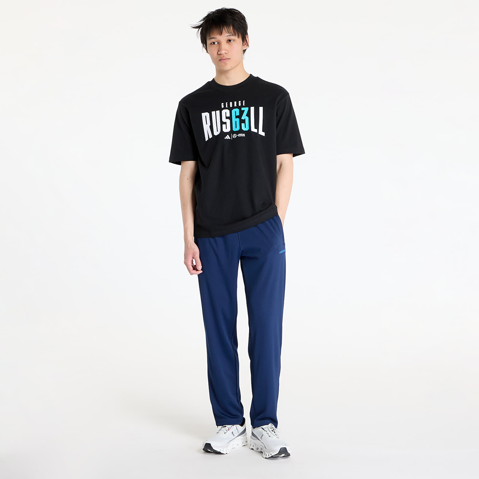 Men's T-shirts adidas x Mercedes AMG Petronas Formula One Team George Russell Tee Black