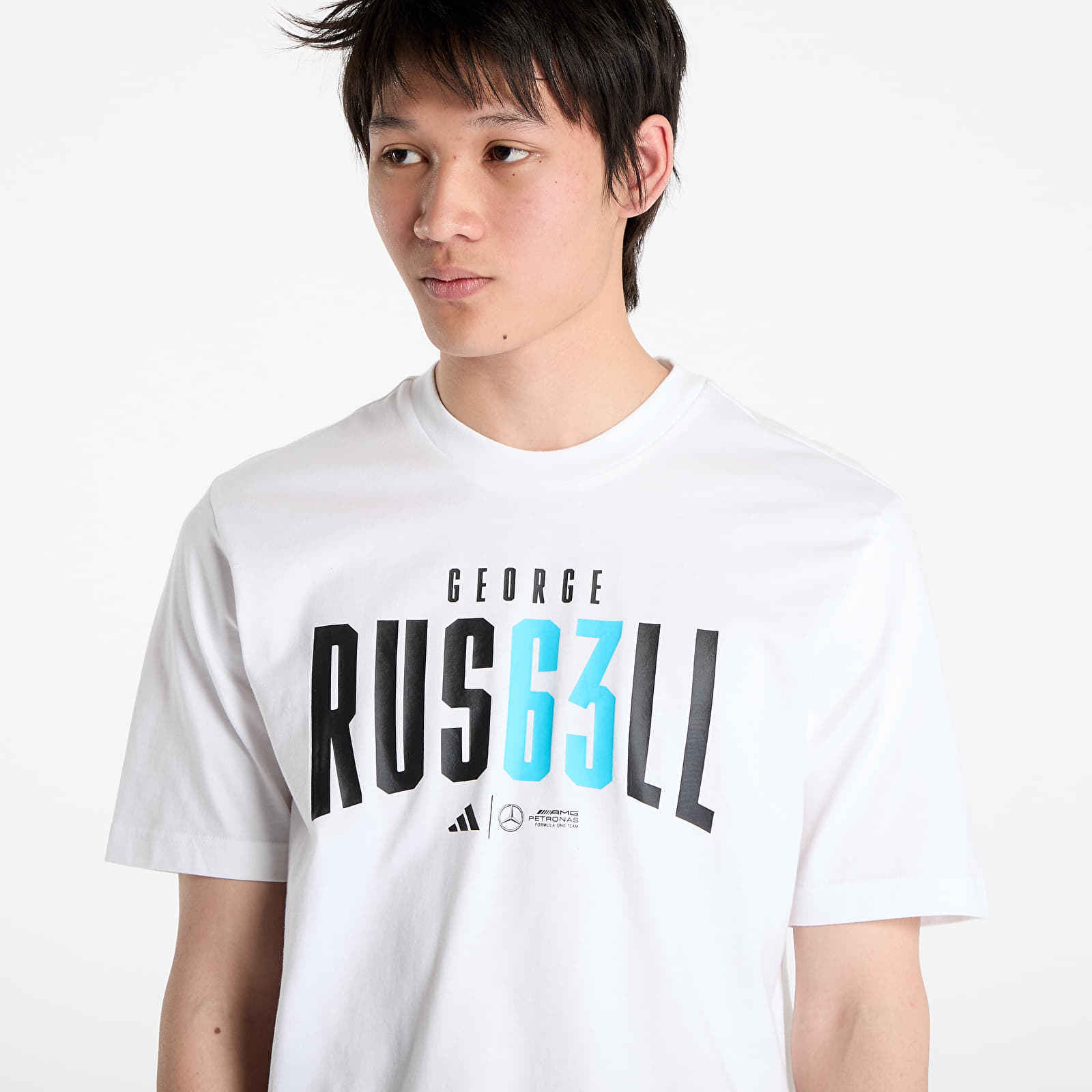 Meeste T-särgid adidas x Mercedes AMG Petronas Formula One Team George Russell Tee White