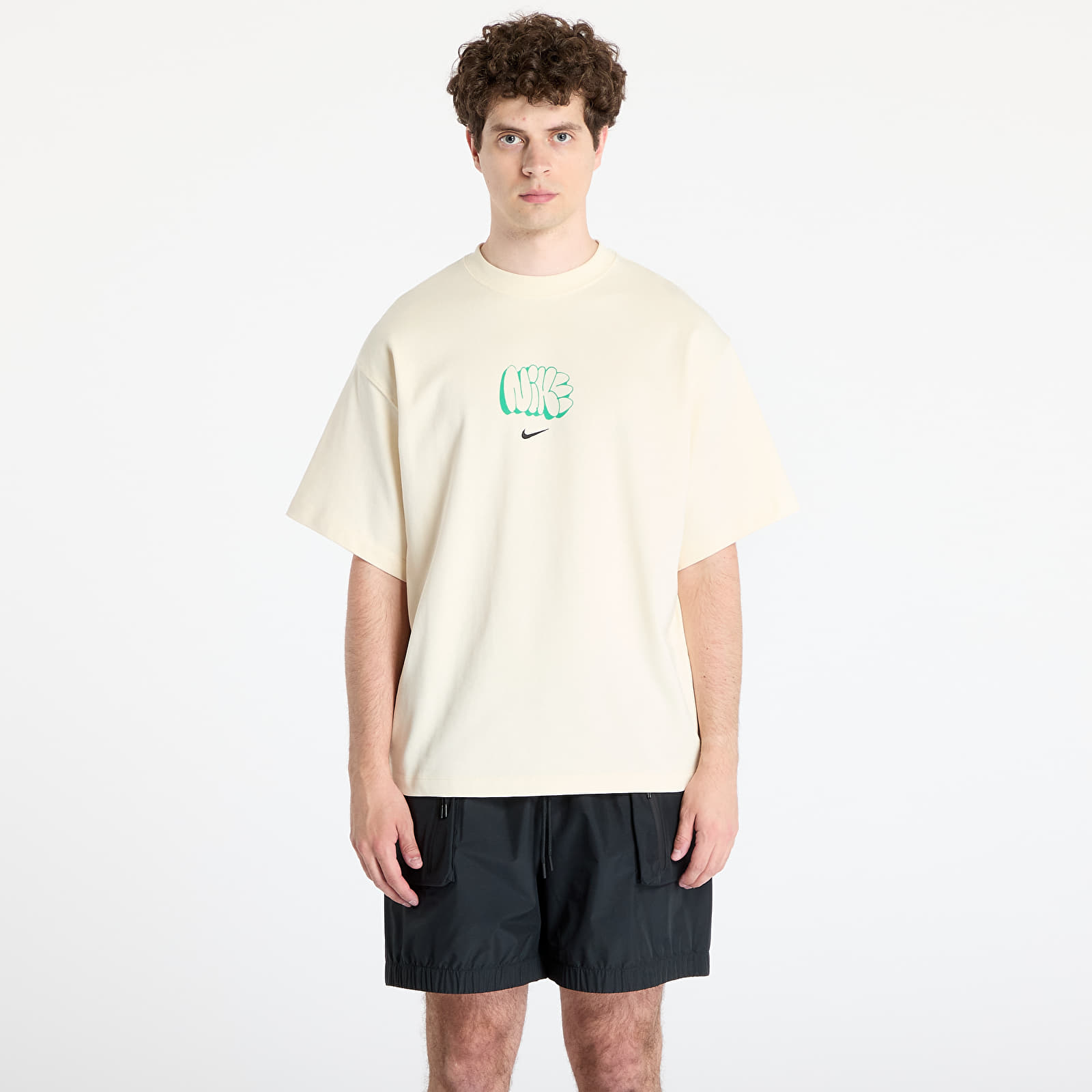 Camisetas hombre Nike Solo Swoosh Men's T-Shirt Coconut Milk