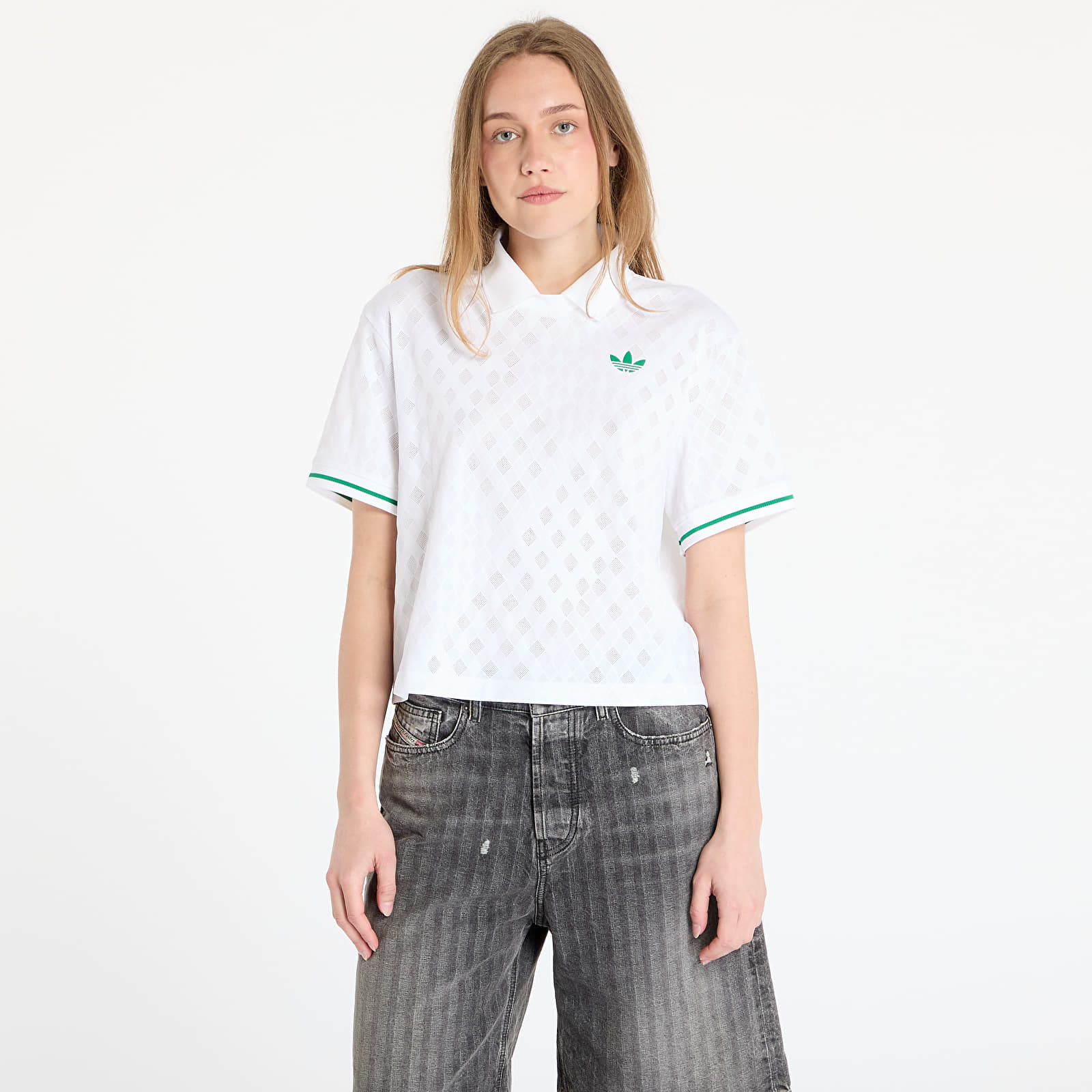 Moteriški marškinėliai adidas Tennis Climacool Polo Pro White