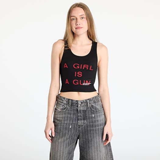 PLEASURES Girl Is A Gun Tank Top Black