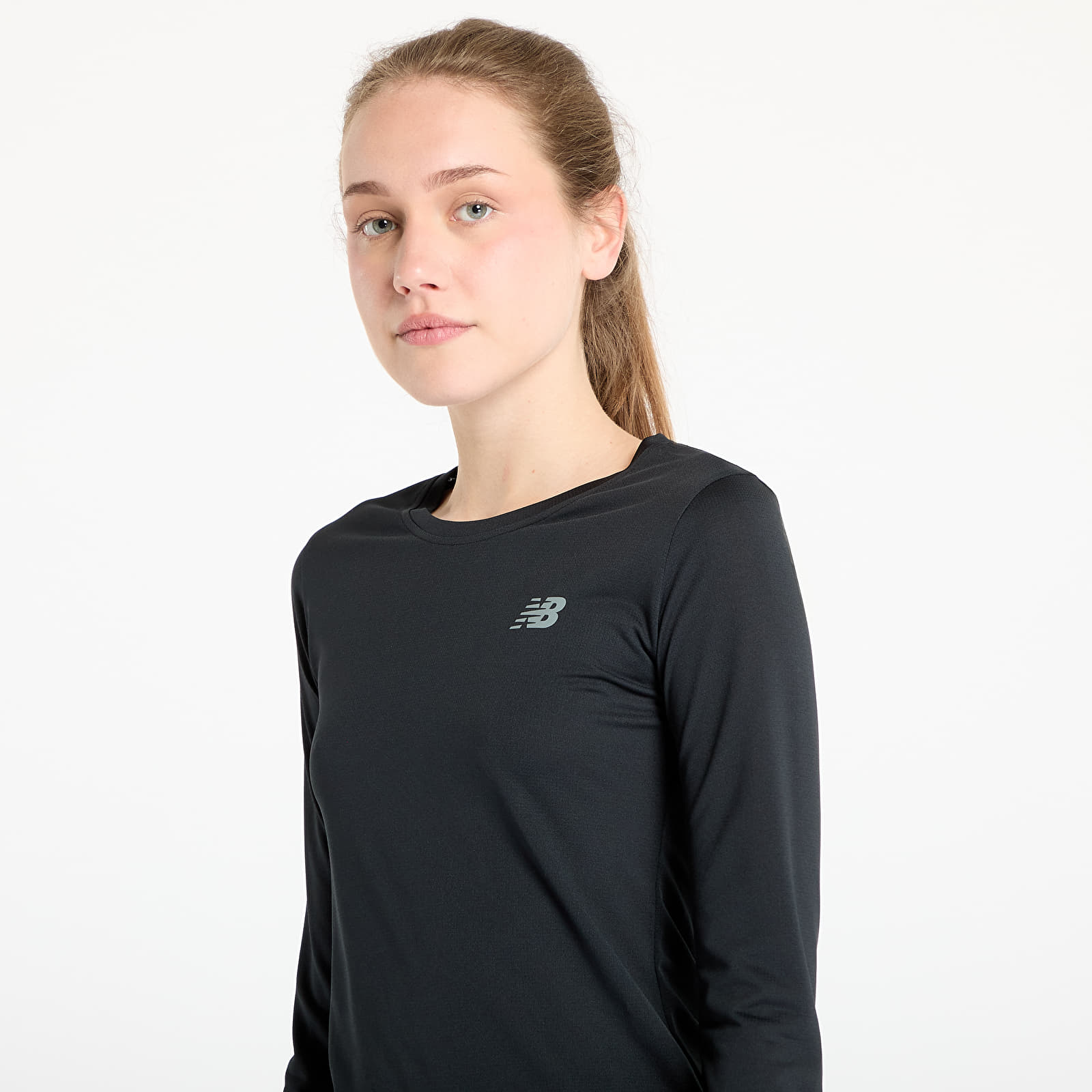 Dames T-shirts New Balance Sport Long Sleeve Black