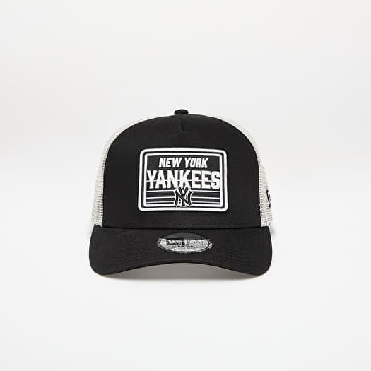 Kapa New Era New York Yankees MLB Patch 9FORTY A-Frame Trucker Adjustable Cap Black