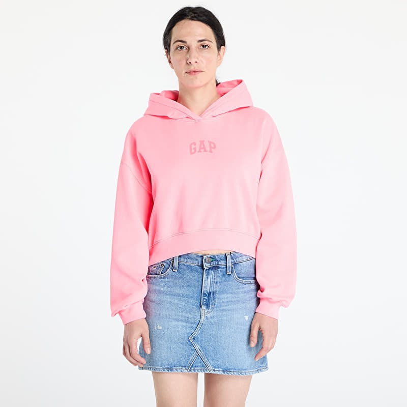 Sweatshirt GAP Pg Logo Cropped Po Hoodie Sassy Pink