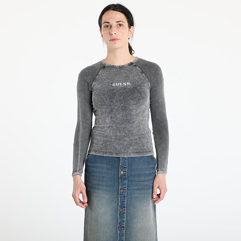 GUESS Originals Knit Top Jet Black Multi